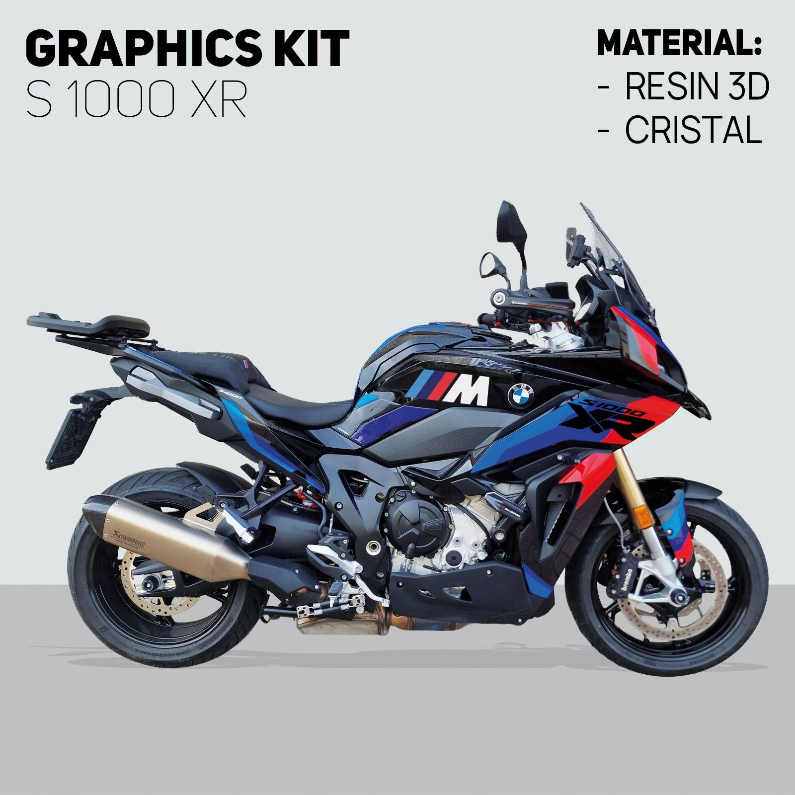 Resin Bike Full 3D + Crystal Motorcycle Sticker Kit Compatible | BMW S 1000 XR 2024>2026
