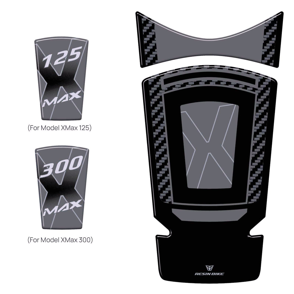 Resin Bike Motorcycle Stickers 3D Compatible with Tank Cover | Yamaha Xmax 300/125 2021>2026