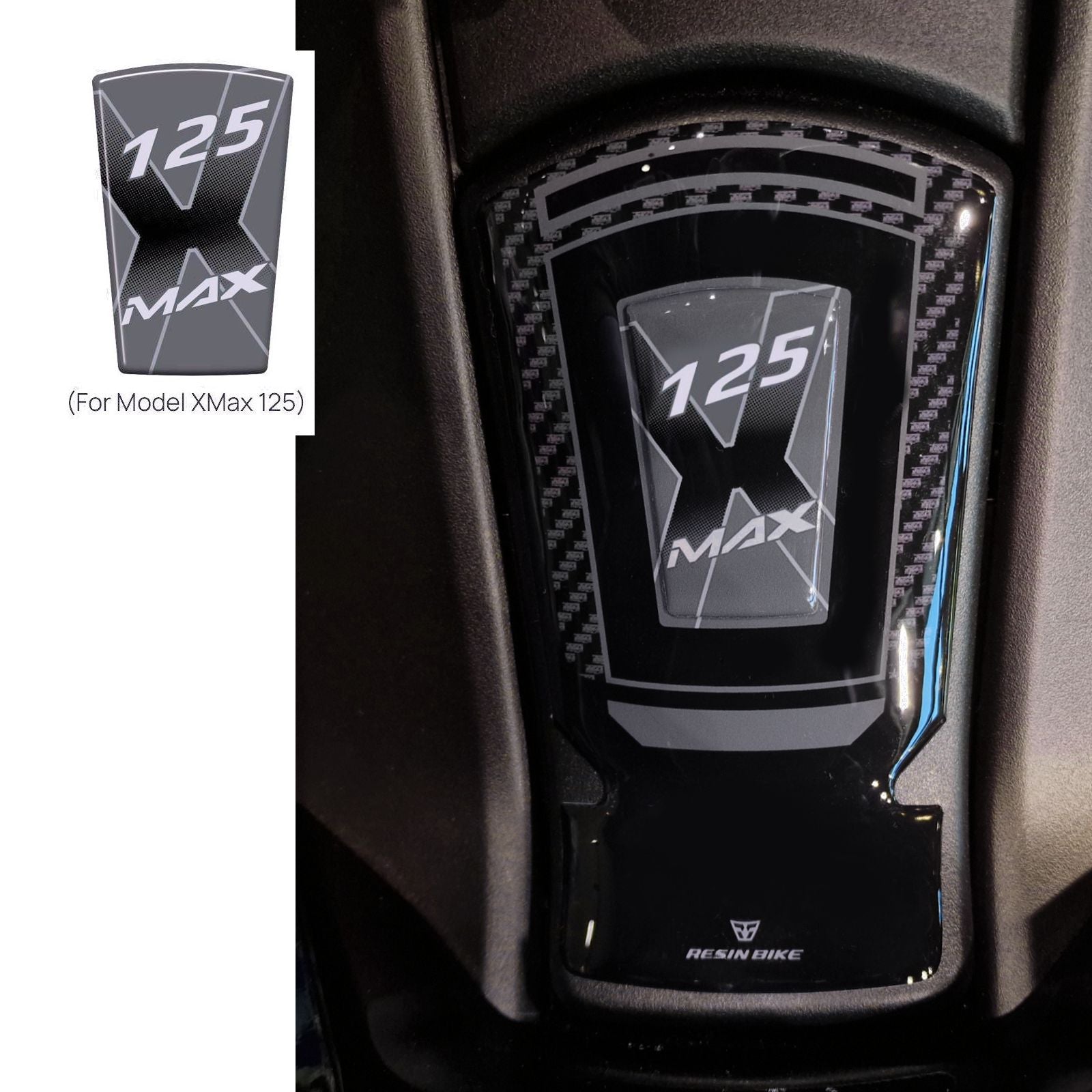 Resin Bike Motorcycle Stickers 3D Compatible with Tank Cover | Yamaha Xmax 300/125 2021>2026
