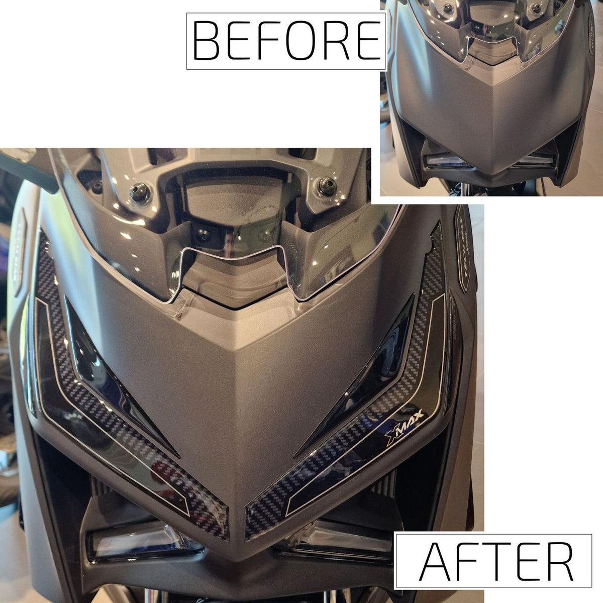 Resin Bike 3D Stickers Compatible Front Headlight Fairing | Yamaha Xmax 300/125 2021>2026