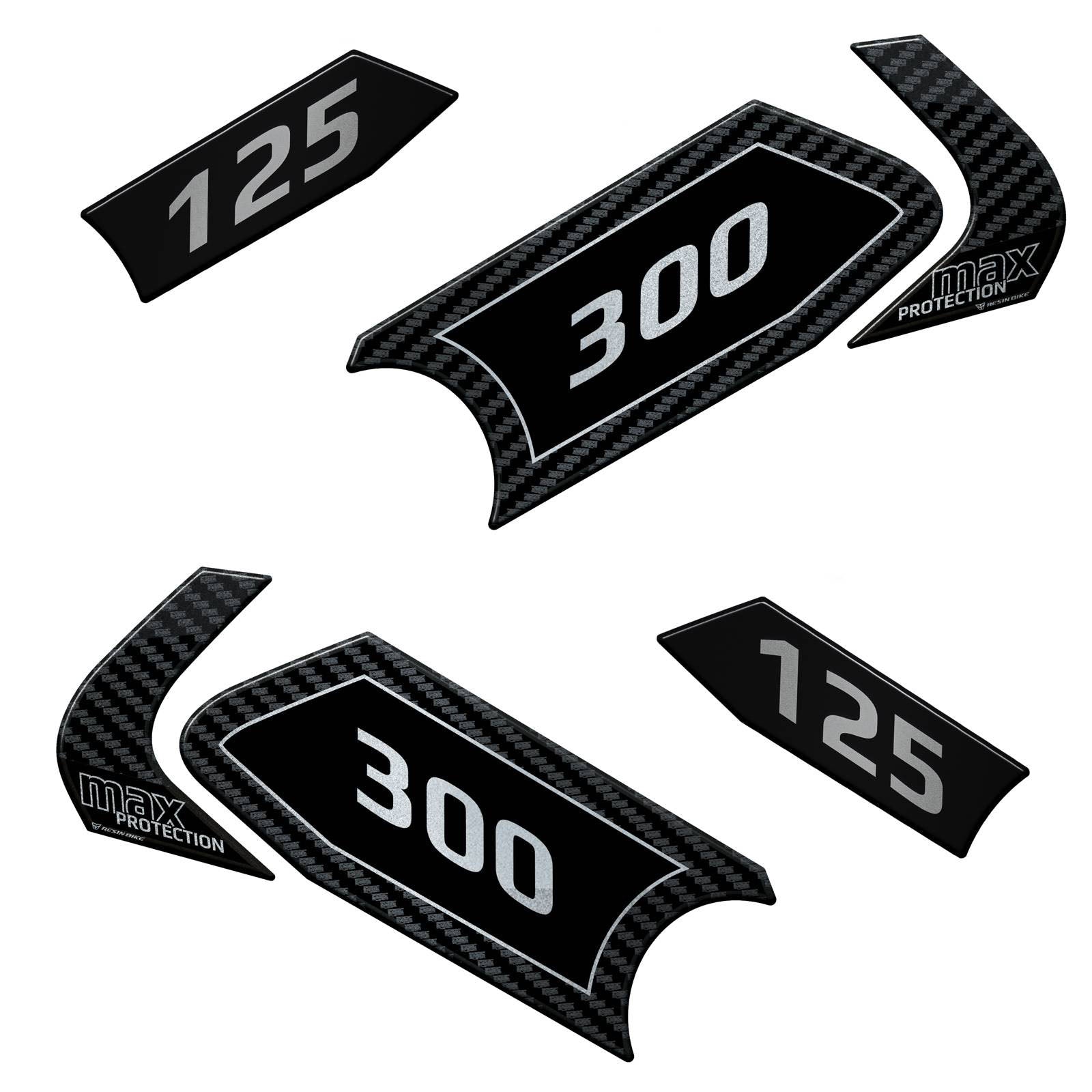 Resin Bike 3D Stickers Compatible with Side Edge Protectors | Yamaha Xmax 300/125 2021>2026