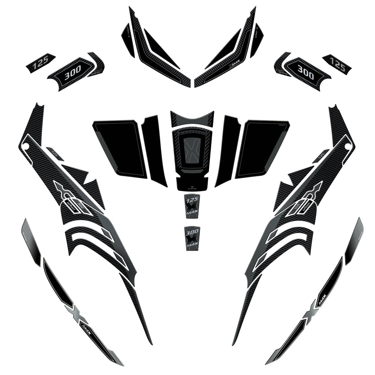 Resin Bike Kit Tank Full Motorcycle Stickers 3D Compatible | Yamaha Xmax 300/125 2021>2026