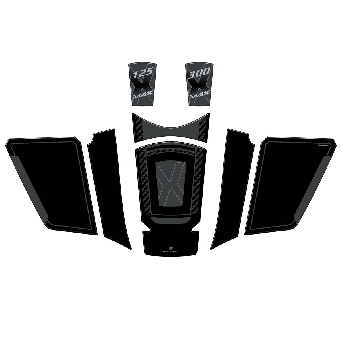 Resin Bike Kit Motorcycle Stickers 3D Compatible Tank Cover | Yamaha Xmax 300/125 2021>2026