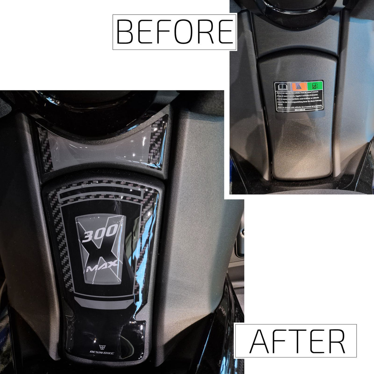 Resin Bike Kit Motorcycle Stickers 3D Compatible Tank Cover | Yamaha Xmax 300/125 2021>2026
