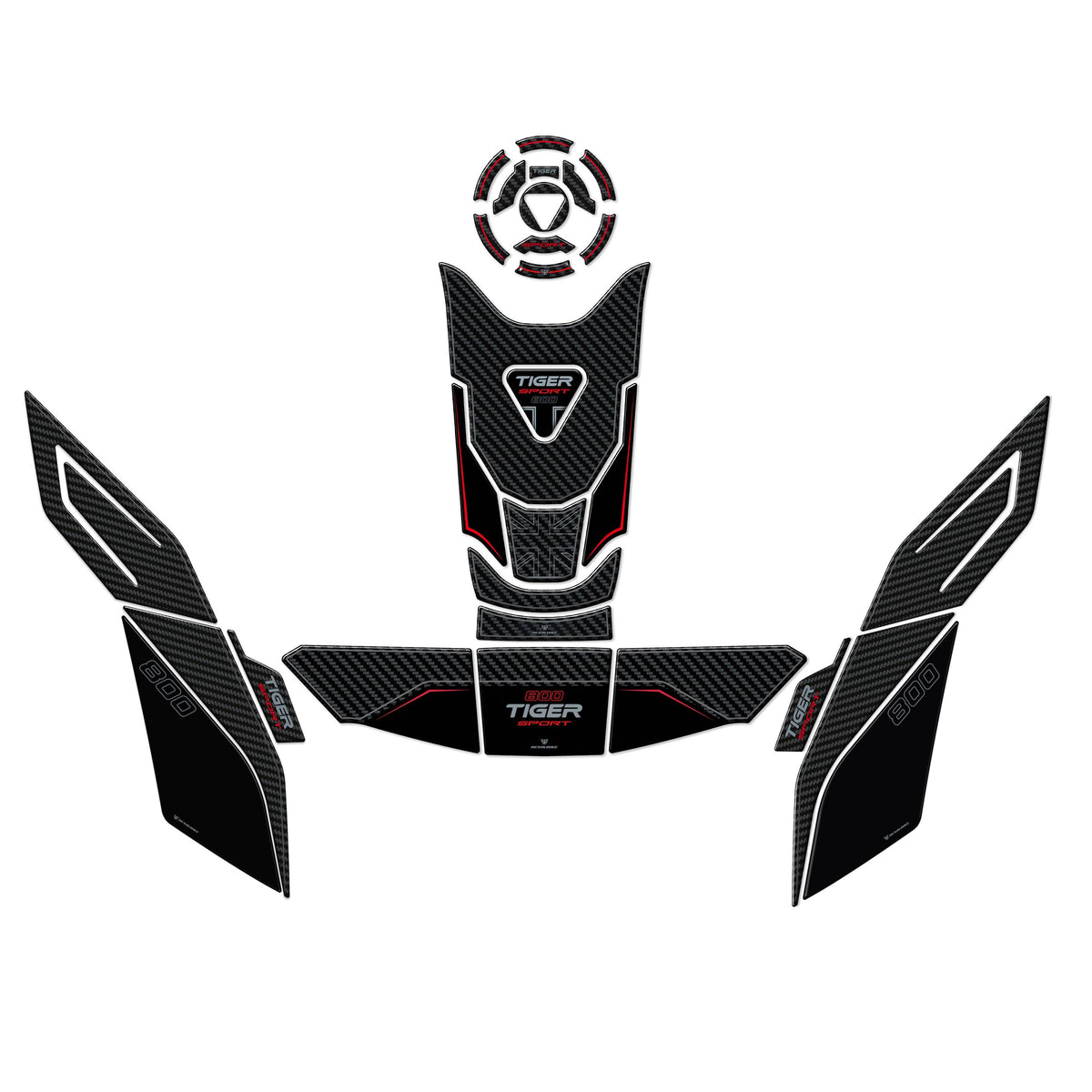 Resin Bike Kit Tank Basic Motorcycle Stickers 3D Compatible | Triumph Tiger Sport 800 2025>2026