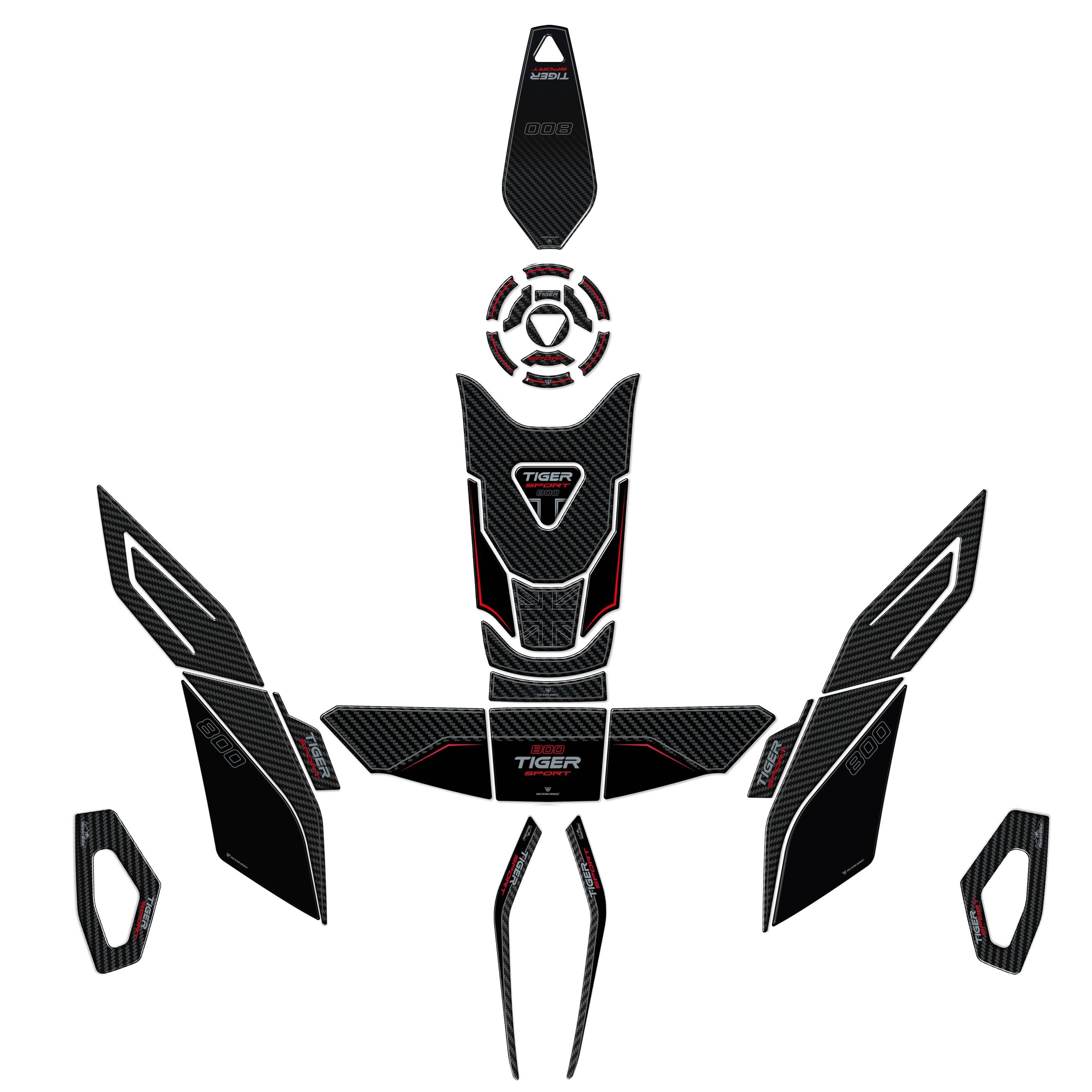 Resin Bike Kit Tank Full Motorcycle Stickers 3D Compatible | Triumph Tiger Sport 800 2025>2026