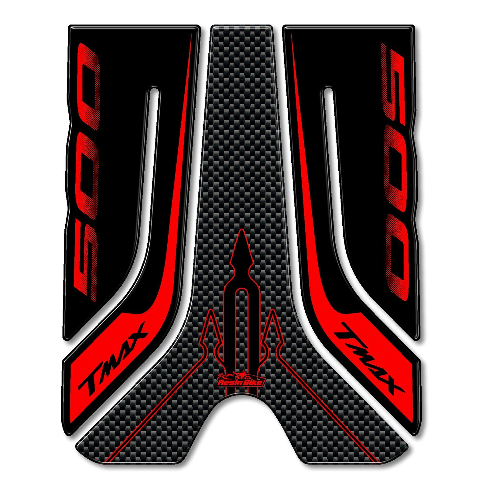 Resin Bike 3D Motorcycle Stickers - Footboard | Yamaha TMAX 500 2001>2007 RB-B3248N72 -   Pyramid Motorcycle Accessories