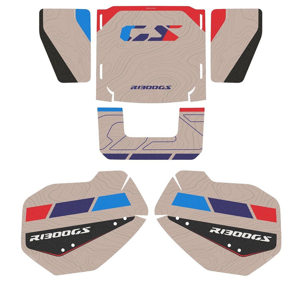 Resin Bike Rough Crystal Stickers Compatible with Desert Cases and Top Case | BMW R 1300 GS 2023>2026