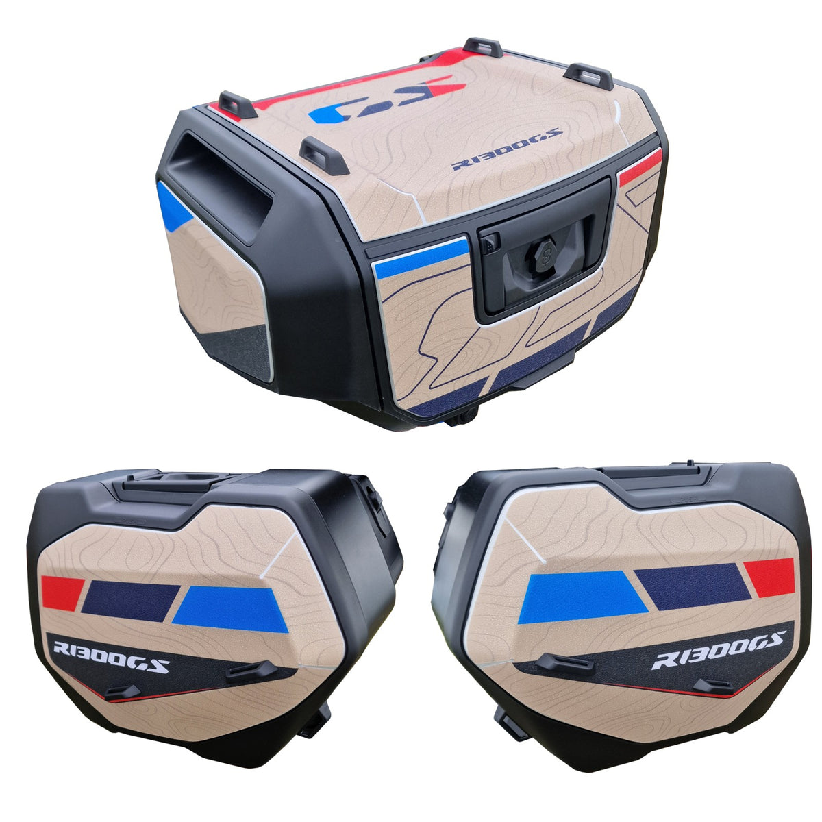 Resin Bike Rough Crystal Stickers Compatible with Desert Cases and Top Case | BMW R 1300 GS 2023>2026