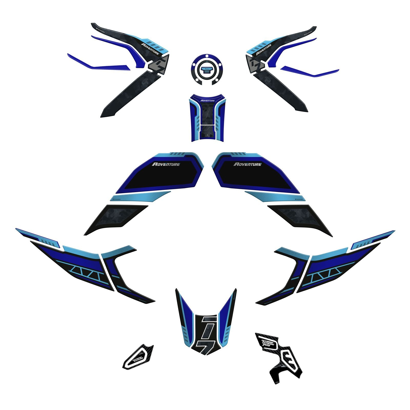 Resin Bike Kit Tank Full Motorcycle Stickers 3D Compatible | Yamaha Tenere 700 2025>2026