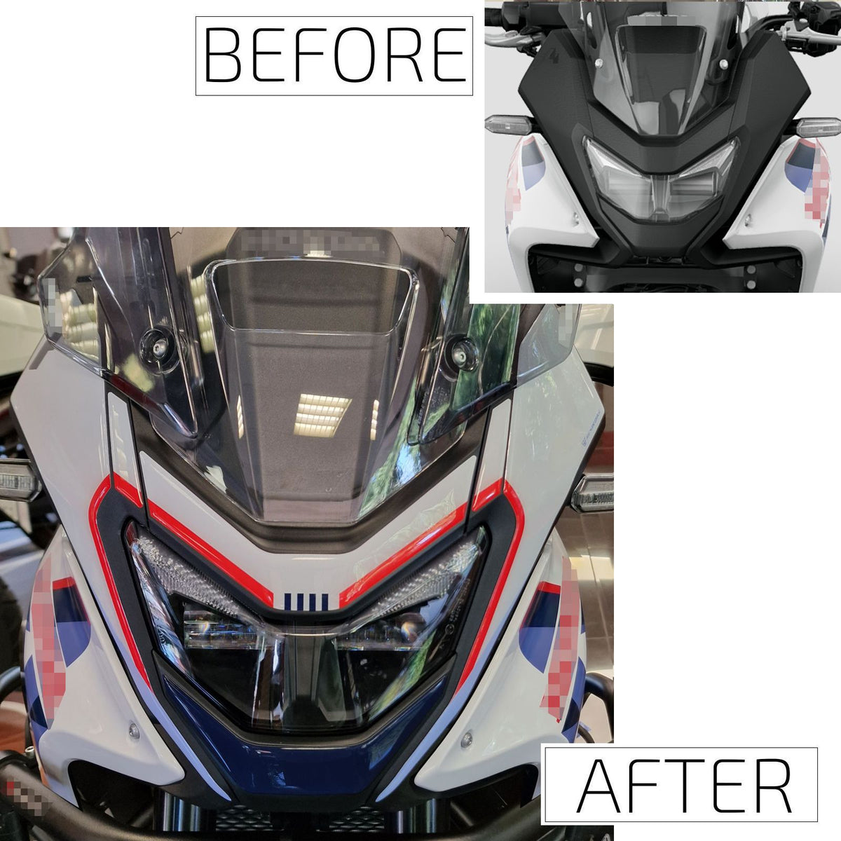 Resin Bike Motorcycle Stickers 3D Compatible Headlamp | Honda Transalp Xl 750