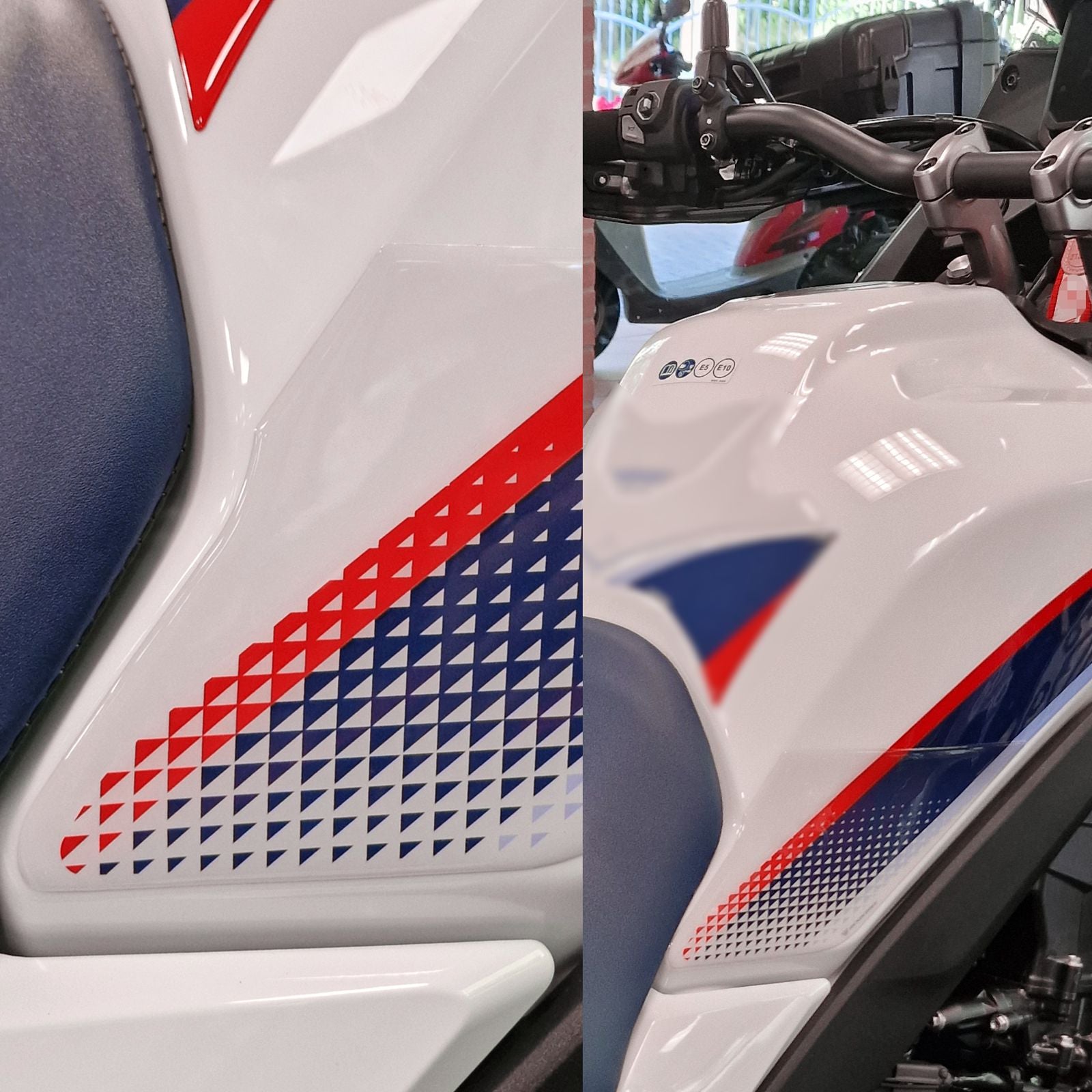 Resin Bike Motorcycle Sticker 3D Compatible Tank Side Honda Transalp Xl 750