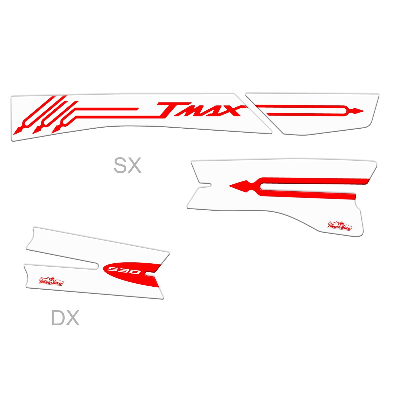 Resin Bike 3D Motorcycle Stickers - Swingarm | Yamaha TMAX 530 2012>2016 RB-B1627G33 -   Pyramid Motorcycle Accessories