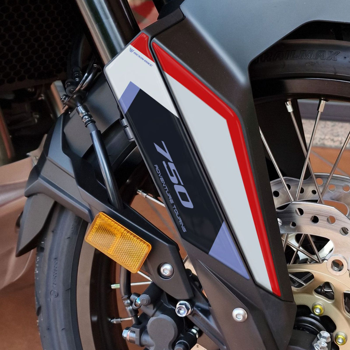 Resin Bike Motorcycle Stickers 3D Compatible with Side Plates | Honda Transalp Xl 750 2023>2026