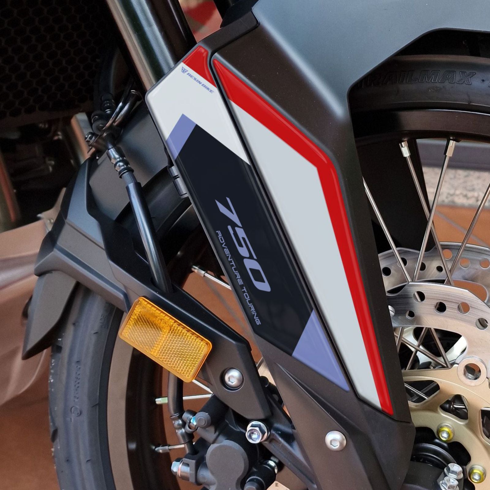 Resin Bike Kit Tank Full Stickers 3D Compatible | Honda Transalp Xl 750