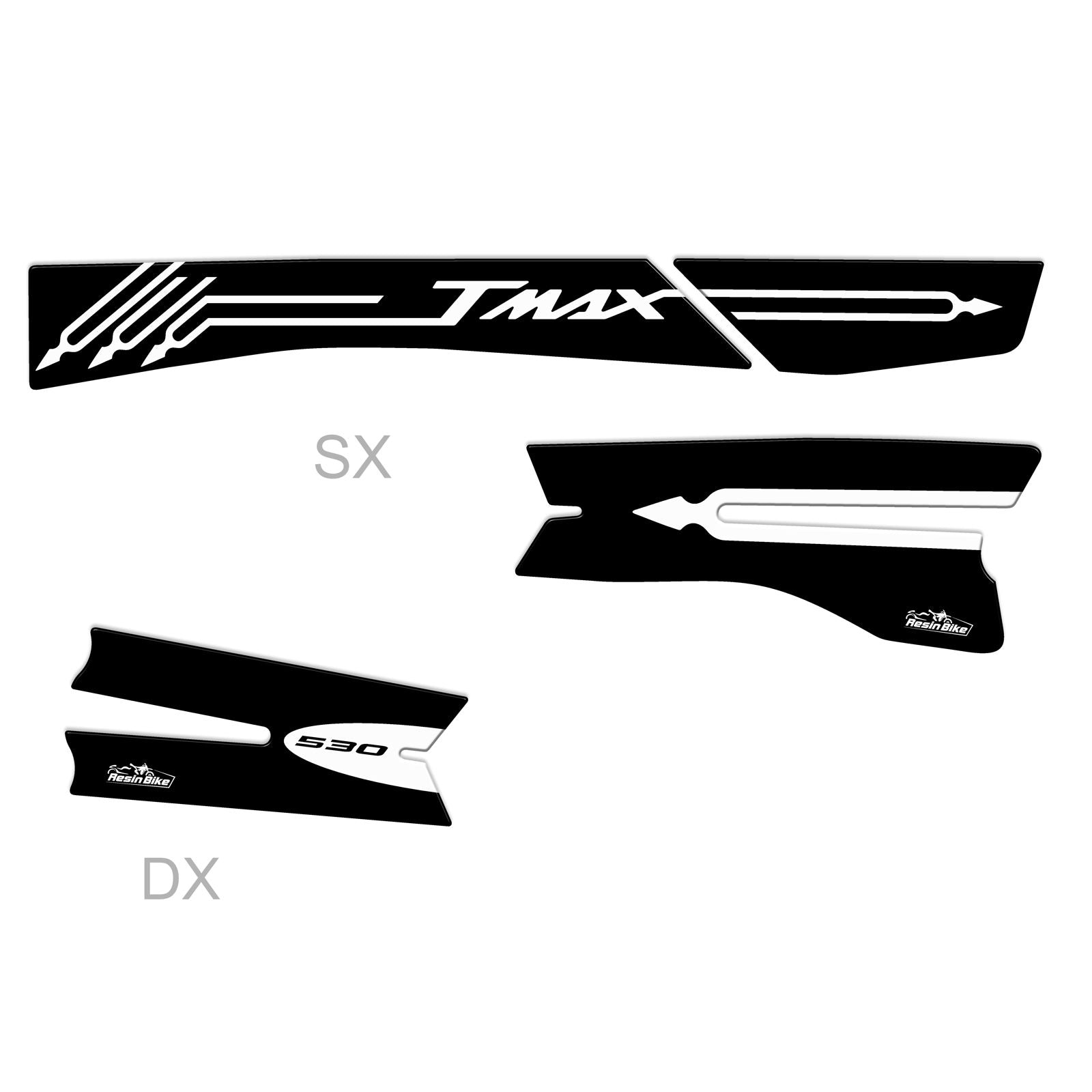 Resin Bike 3D Motorcycle Stickers - Swingarm | Yamaha TMAX 530 2012>2016 RB-B3106M08 -   Pyramid Motorcycle Accessories
