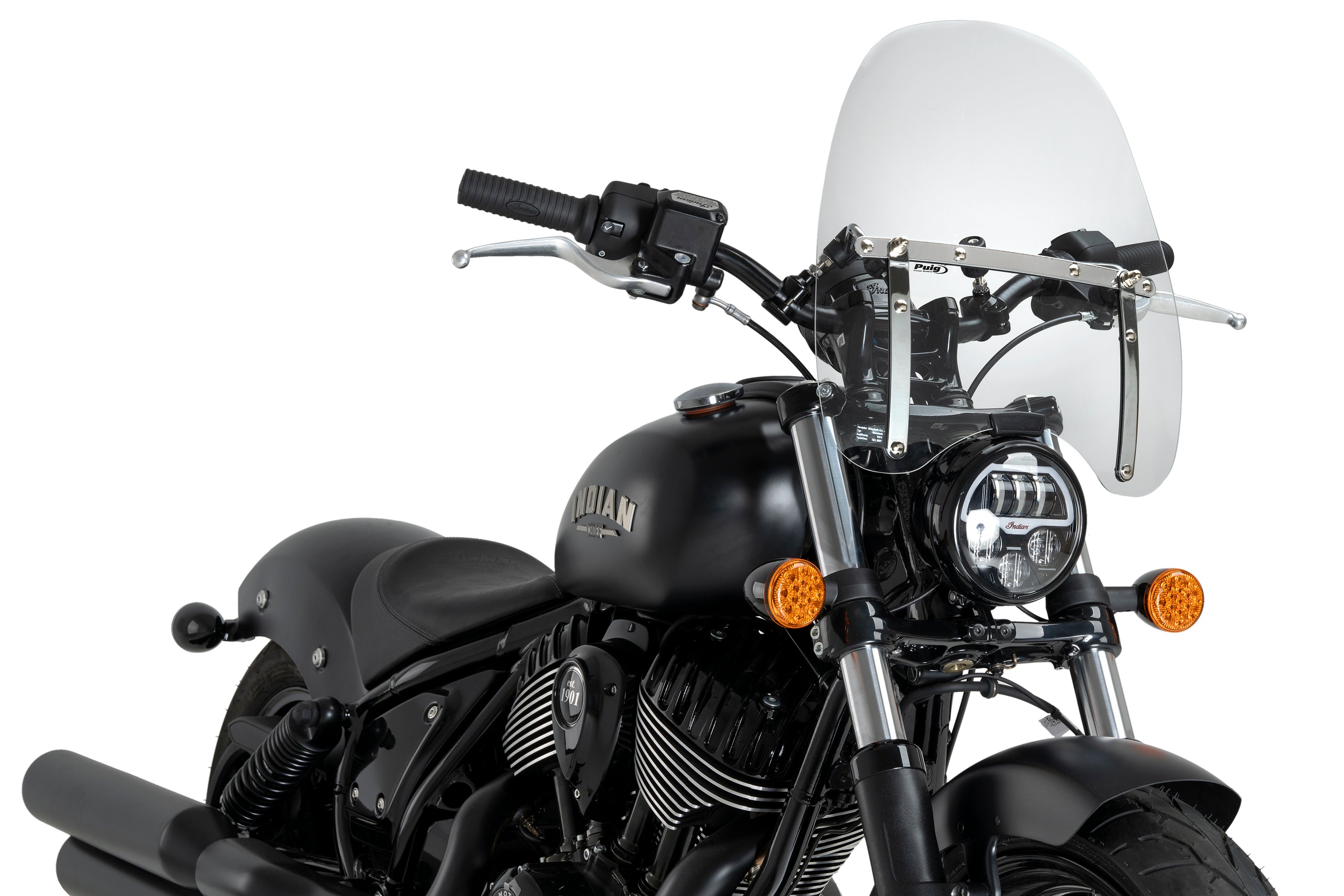 Puig Daytona 4 Universal Handlebar Mounted Screen | Clear -   Pyramid Motorcycle Accessories