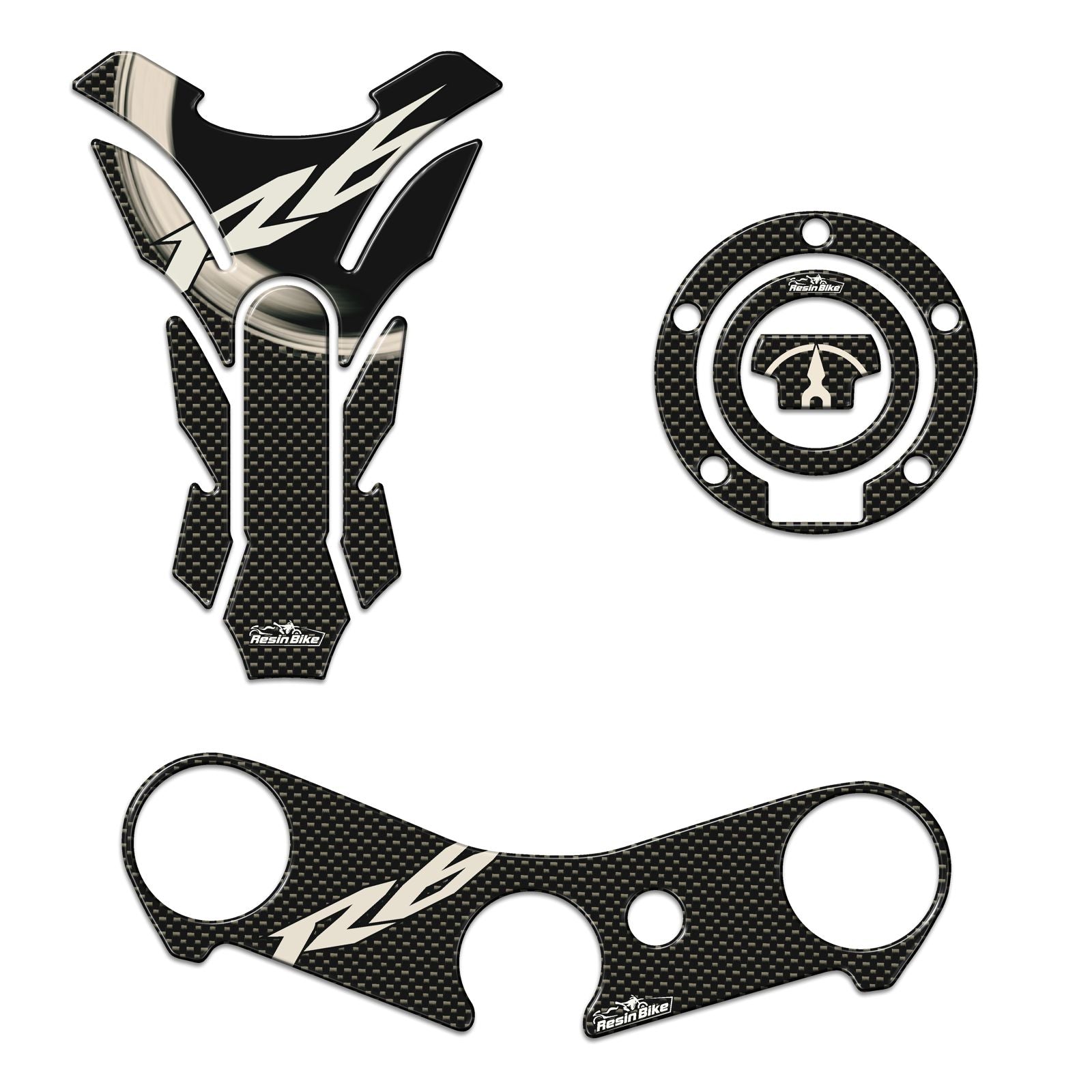 Resin Bike 3D Motorcycle Stickers - Tank Pad | Yamaha YZF-R6 RB-B1814G09 -   Pyramid Motorcycle Accessories