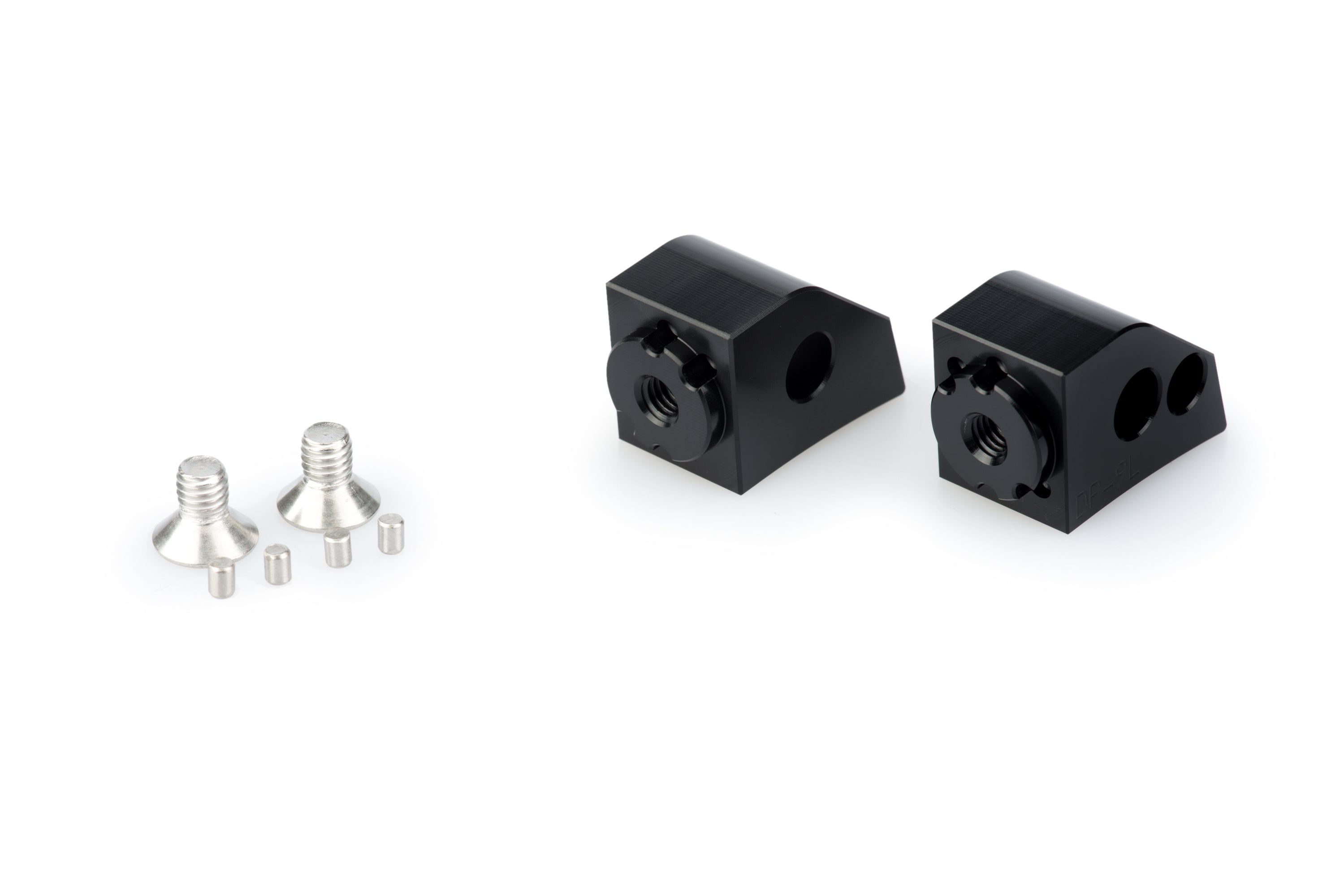 Puig Adjustable Passenger Footpeg Adaptor | Black | Fits Various Honda Models -   Pyramid Motorcycle Accessories