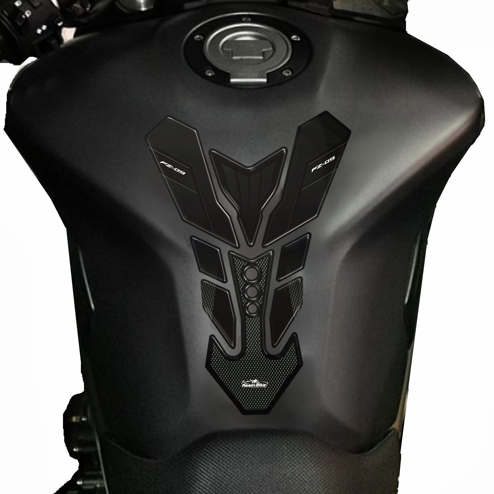 Resin Bike 3D Motorcycle Stickers - Tank Pad | Yamaha FZ-09 2014>2020 -   Pyramid Motorcycle Accessories
