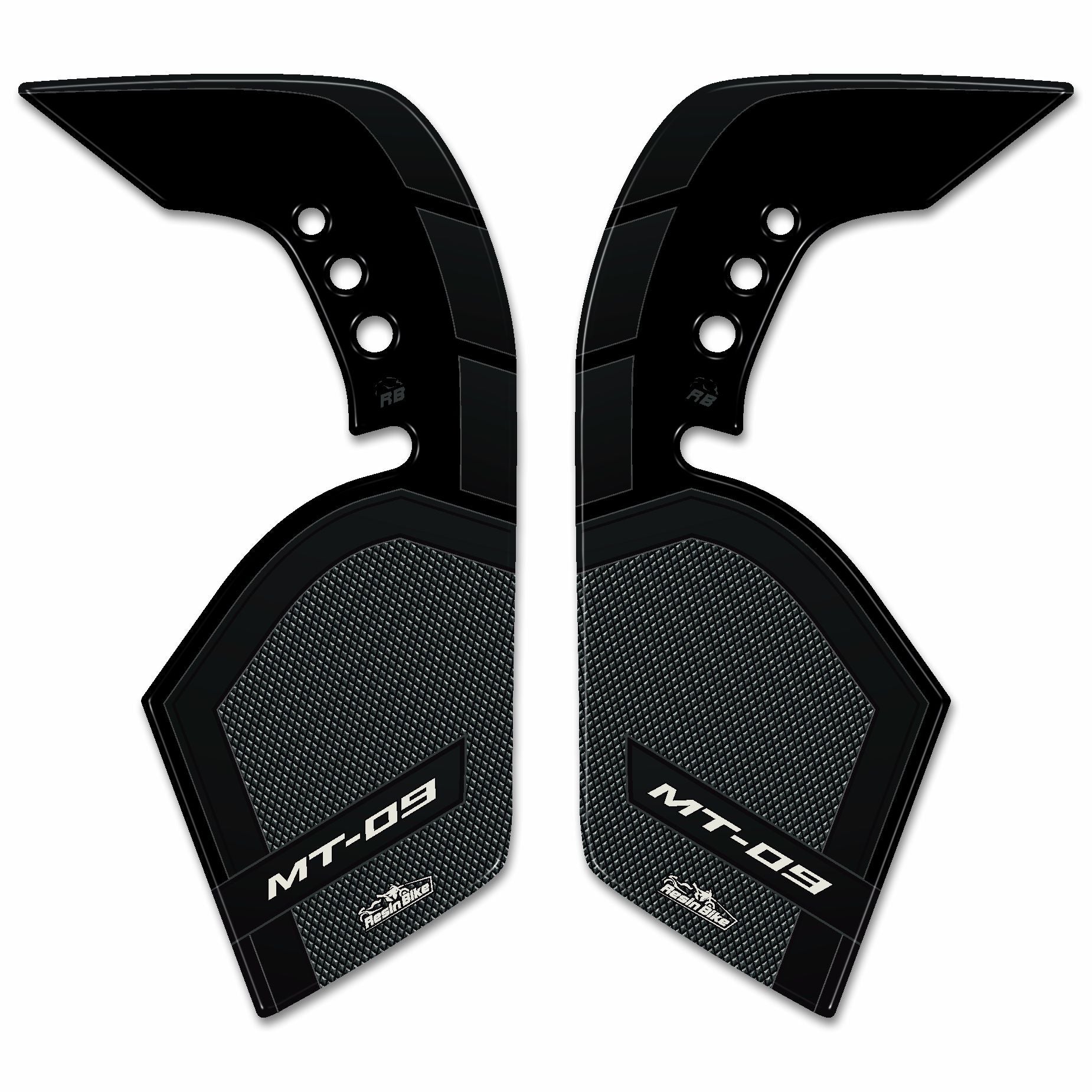 Resin Bike 3D Motorcycle Stickers - Tank Sides | Yamaha MT-09 2017>2020 -   Pyramid Motorcycle Accessories