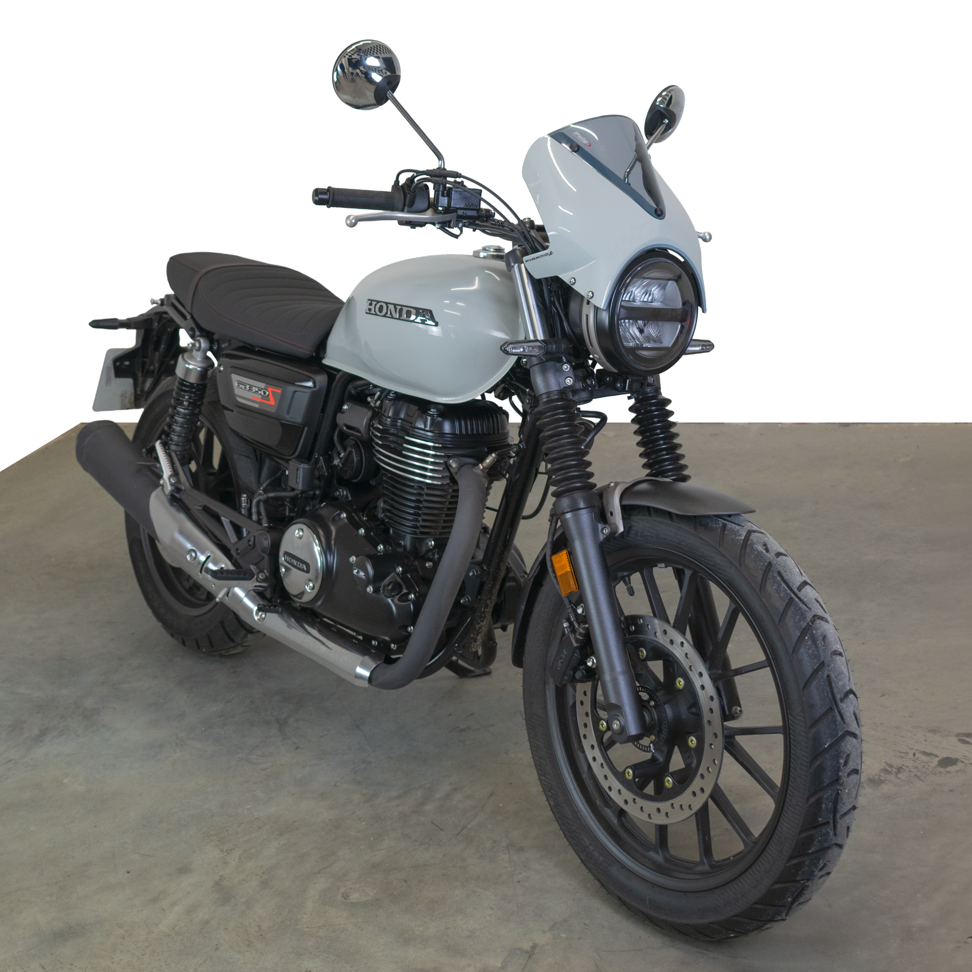 Pyramid Fly Screen | Pearl Deep Mud Grey | Honda GB350S 2025>Current -   Pyramid Motorcycle Accessories
