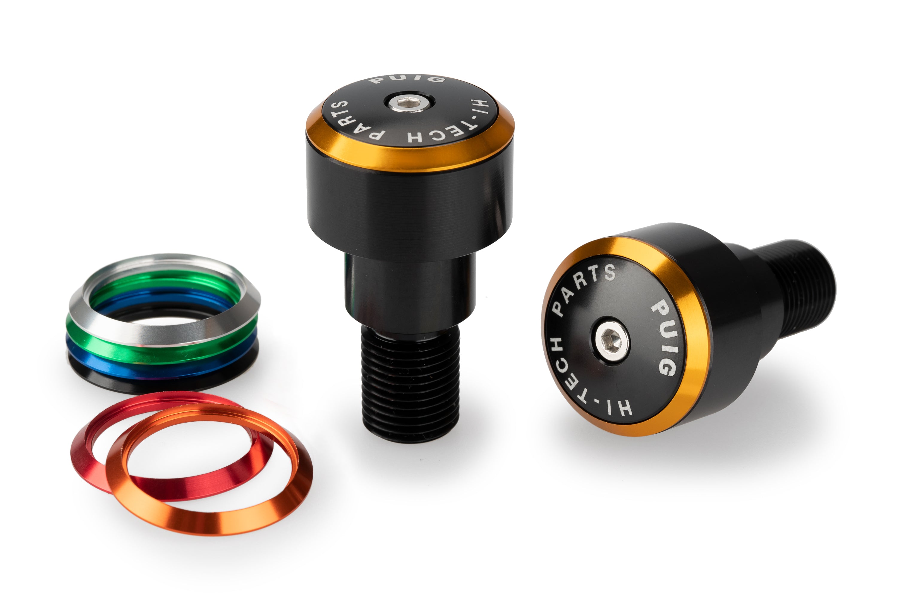 Puig Balance Bar Ends | Black w/ Coloured Rings | Fits Various Yamaha Models -   Pyramid Motorcycle Accessories