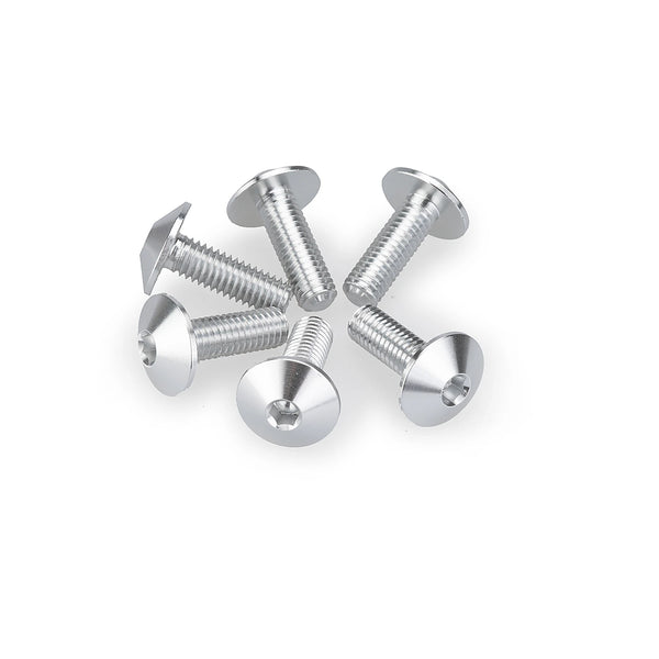 アクセサリー gramelu Puig M5x15 Screen Screws 6 Pack - 11.8mm Head | Silver