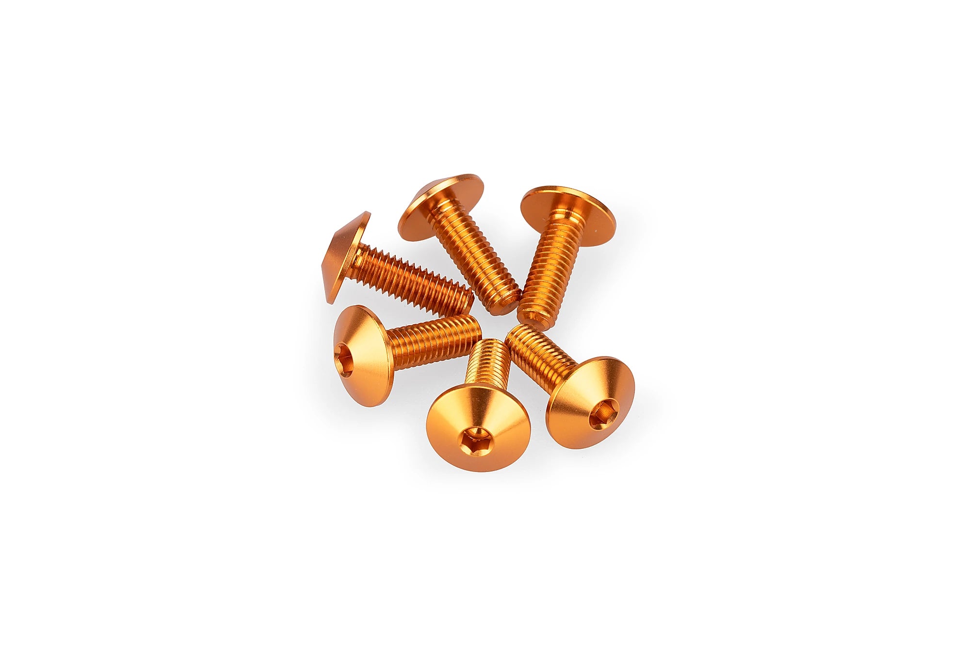 Puig M5x15 Screen Screws 6 Pack - 11.8mm Head | Orange -   Pyramid Motorcycle Accessories