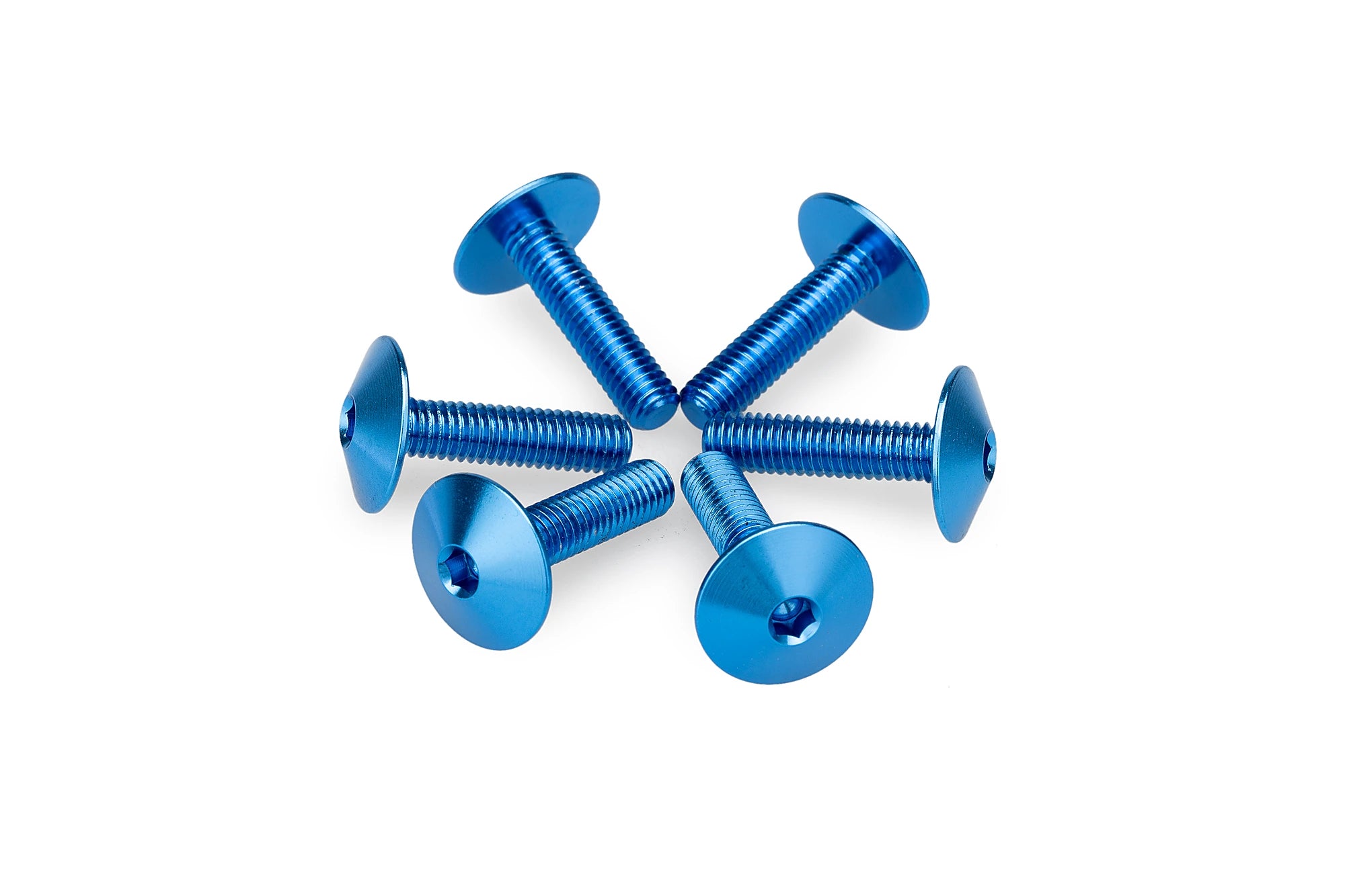 Puig M5x20 Screen Screws 6 Pack - 13.9mm Head | Blue -   Pyramid Motorcycle Accessories