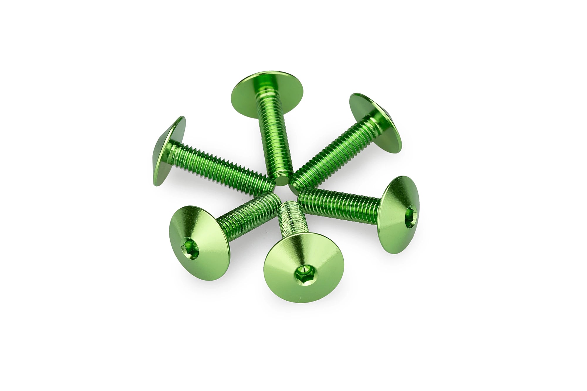 Puig M5x20 Screen Screws 6 Pack - 13.9mm Head | Green -   Pyramid Motorcycle Accessories