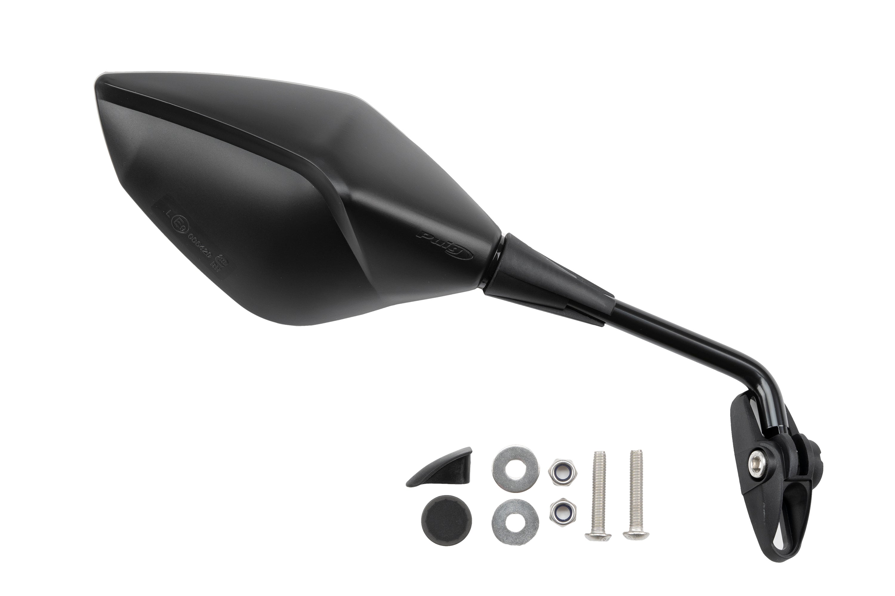 Puig Z3 Mirror Right - Fairing Fitment - 70 Degree Angled Arm | Black -   Pyramid Motorcycle Accessories