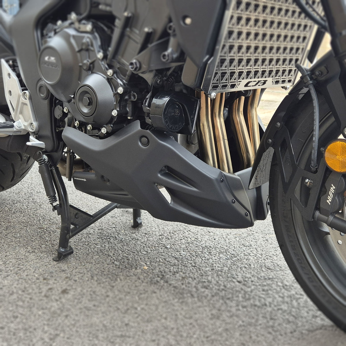 Pyramid Belly Pan | Matte Black | Honda CB1000GT 2026>Current -   Pyramid Motorcycle Accessories