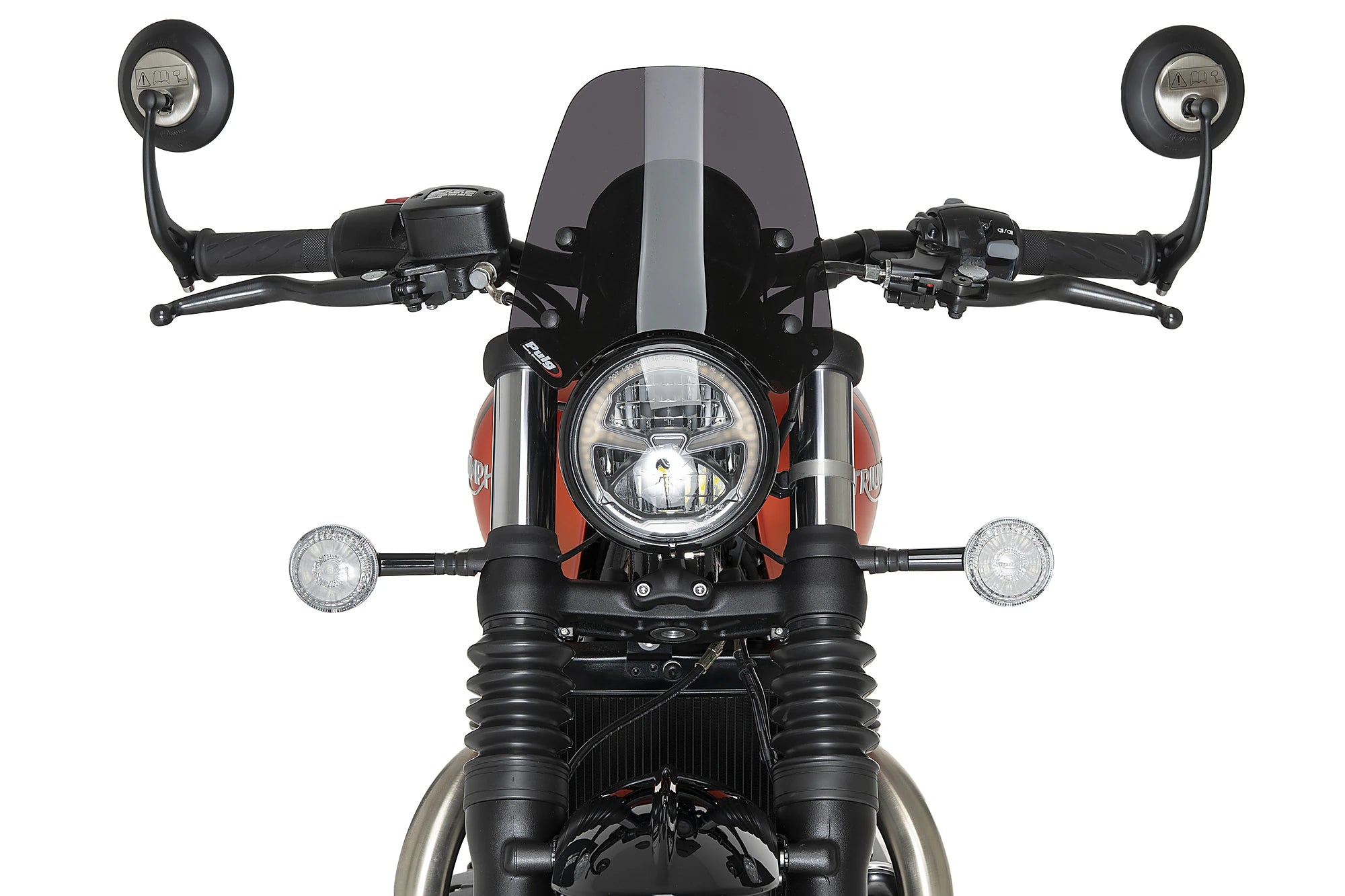 Puig Sport Screen | Dark Smoke | Triumph Bonneville Bobber/Bobber Black -   Pyramid Motorcycle Accessories