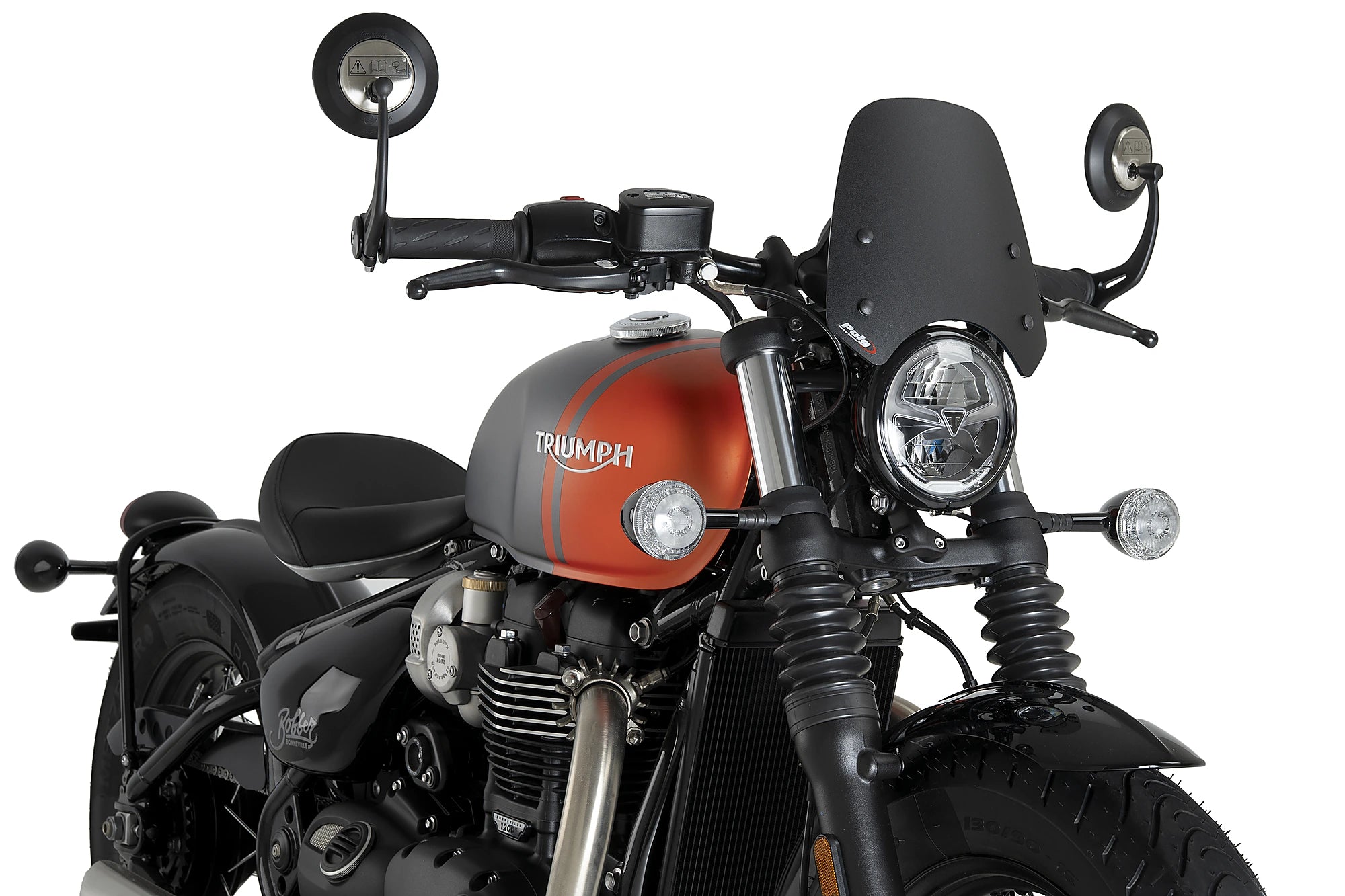 Puig Sport Screen | Matte Black | Triumph Bonneville Bobber/Bobber Black -   Pyramid Motorcycle Accessories