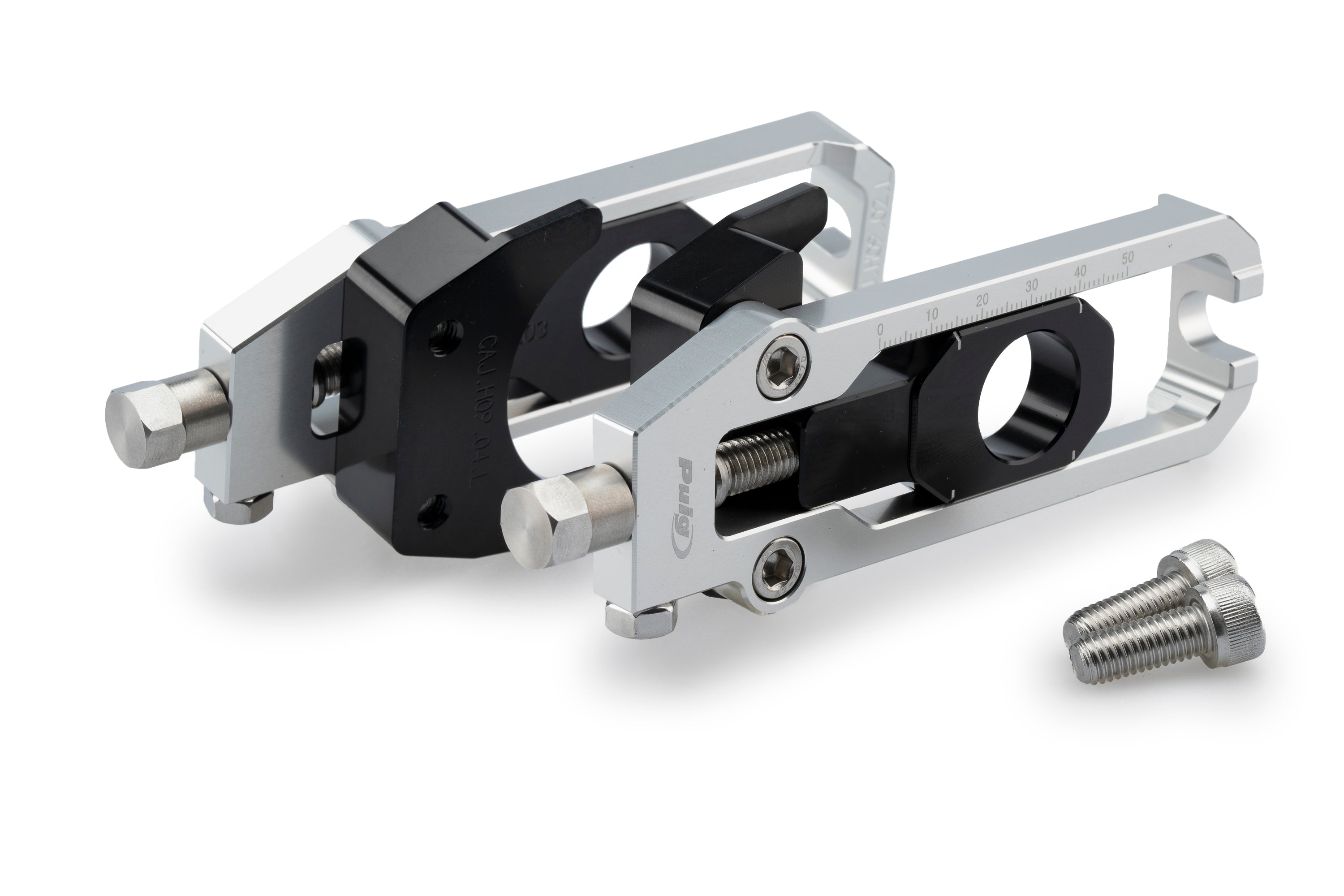 Puig Aluminium Chain Tensioner | Silver | Honda CB650R/CBR650R 2019>Current -   Pyramid Motorcycle Accessories