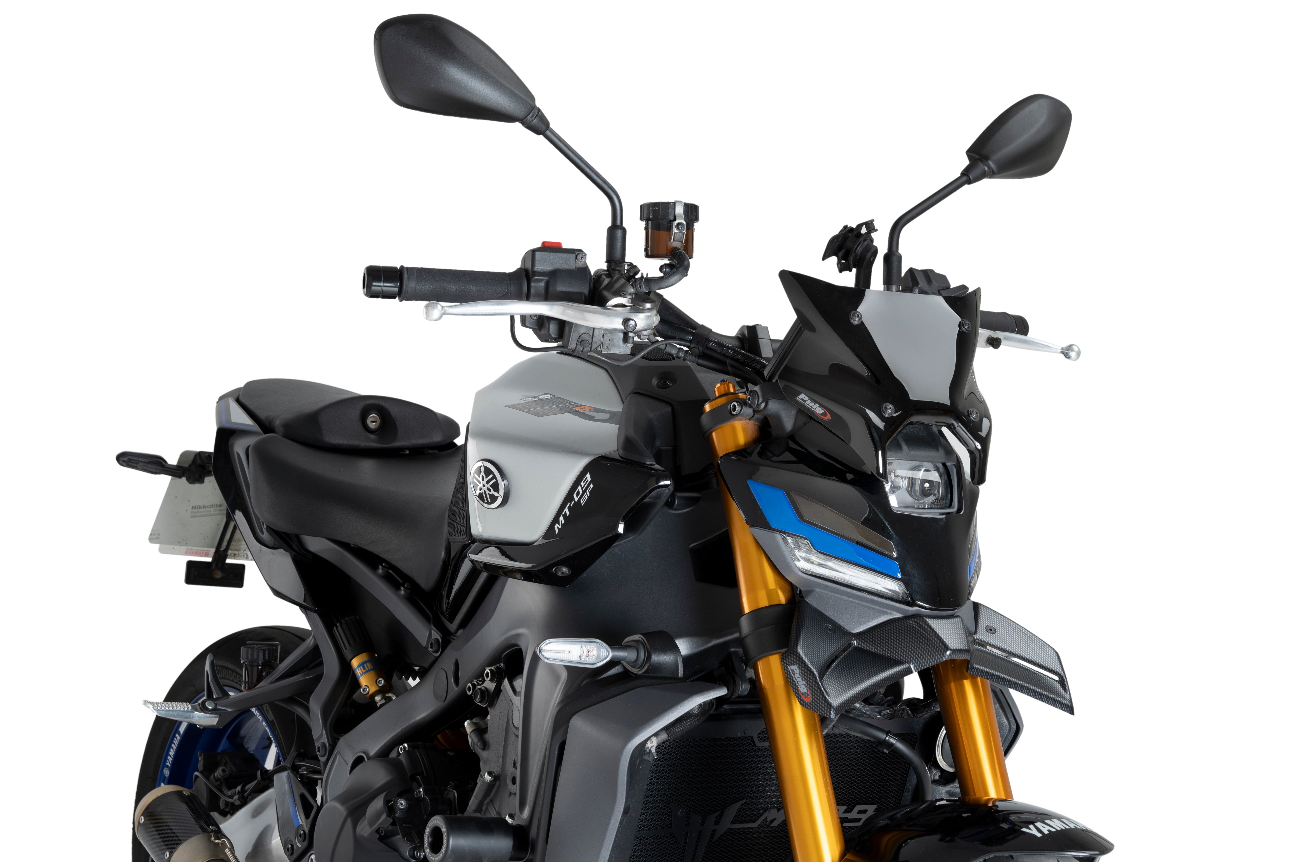 Puig Front Downforce Wings | Carbon Look | Yamaha MT-09/SP 2024>Current -   Pyramid Motorcycle Accessories
