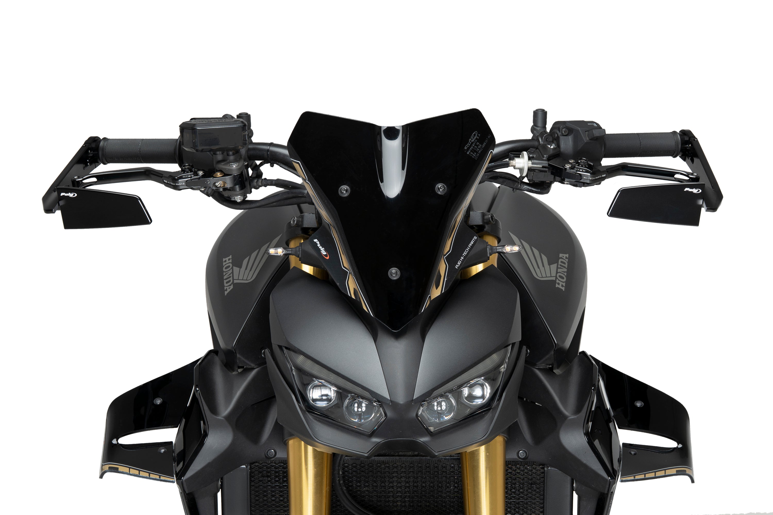 Puig Diablo Bar End Mirror | Left -   Pyramid Motorcycle Accessories