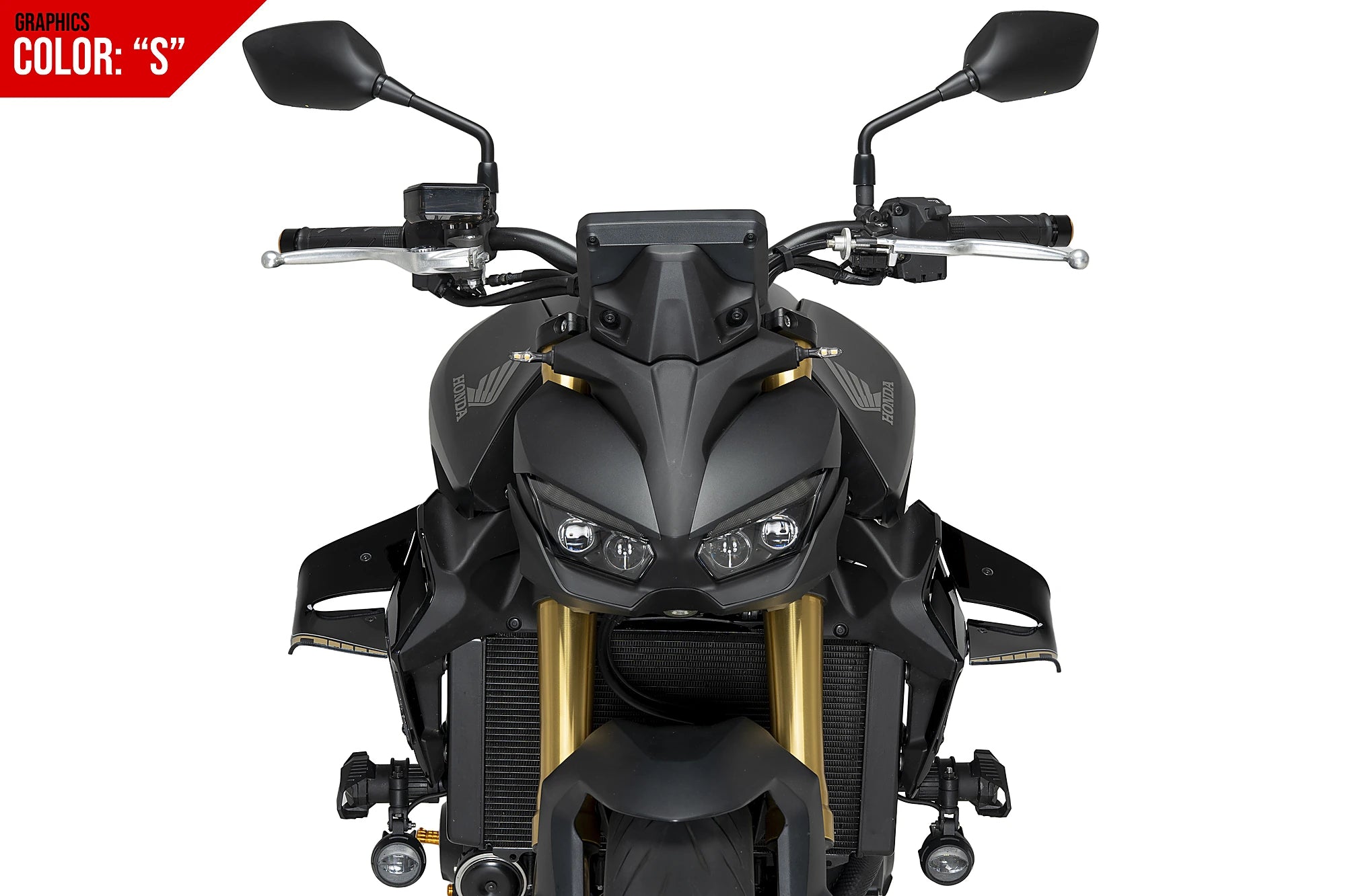 Puig D12 Side Downforce Wings | Graphics | Honda CB1000 Hornet inc. SP 2025>Current -   Pyramid Motorcycle Accessories
