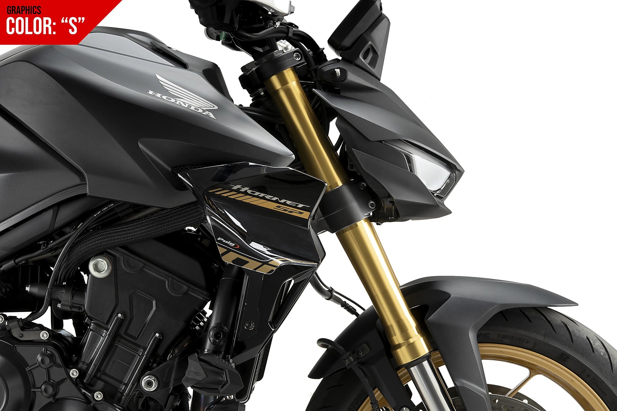 Puig D12 Side Downforce Wings | Graphics | Honda CB1000 Hornet inc. SP 2025>Current -   Pyramid Motorcycle Accessories