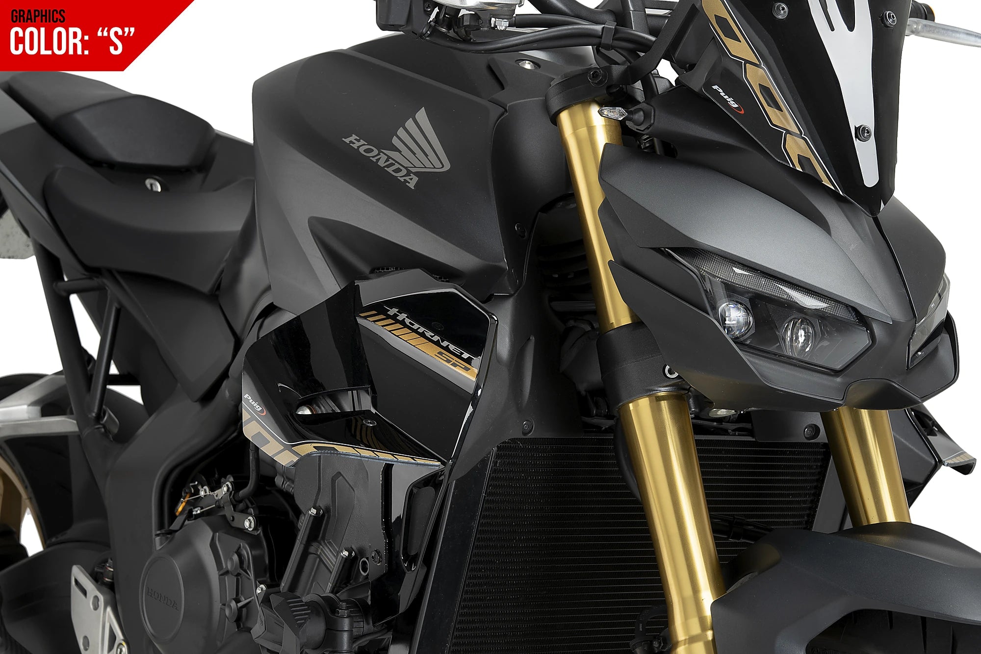 Puig D12 Side Downforce Wings | Graphics | Honda CB1000 Hornet inc. SP 2025>Current -   Pyramid Motorcycle Accessories
