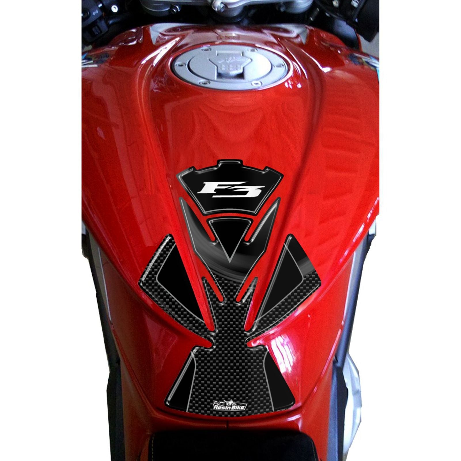 Resin Bike 3D Motorcycle Stickers - Tank Pad | MV Agusta F3 2008>2021 -   Pyramid Motorcycle Accessories