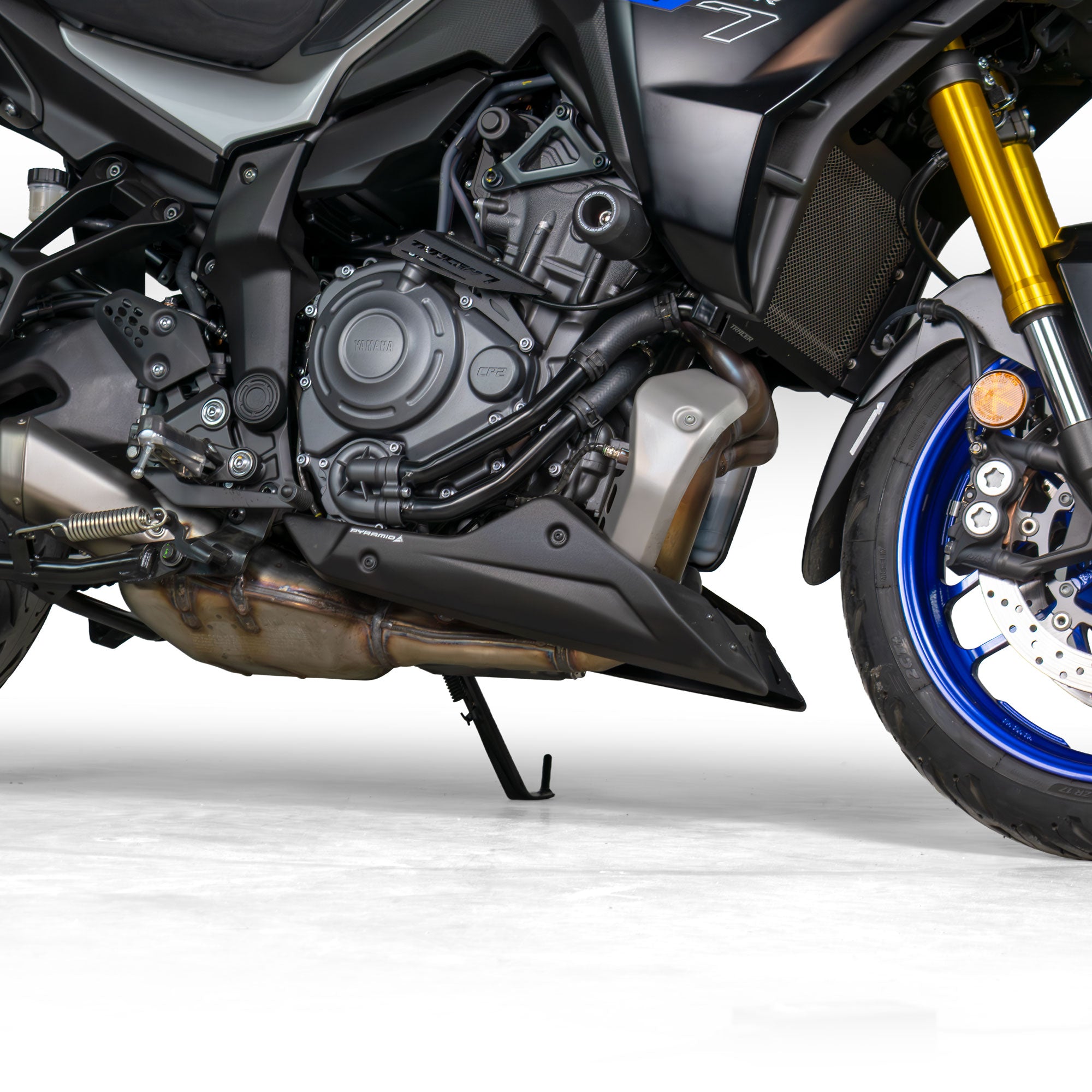 Pyramid Belly Pan | Matte Black | Yamaha Tracer 7 2020>Current -   Pyramid Motorcycle Accessories