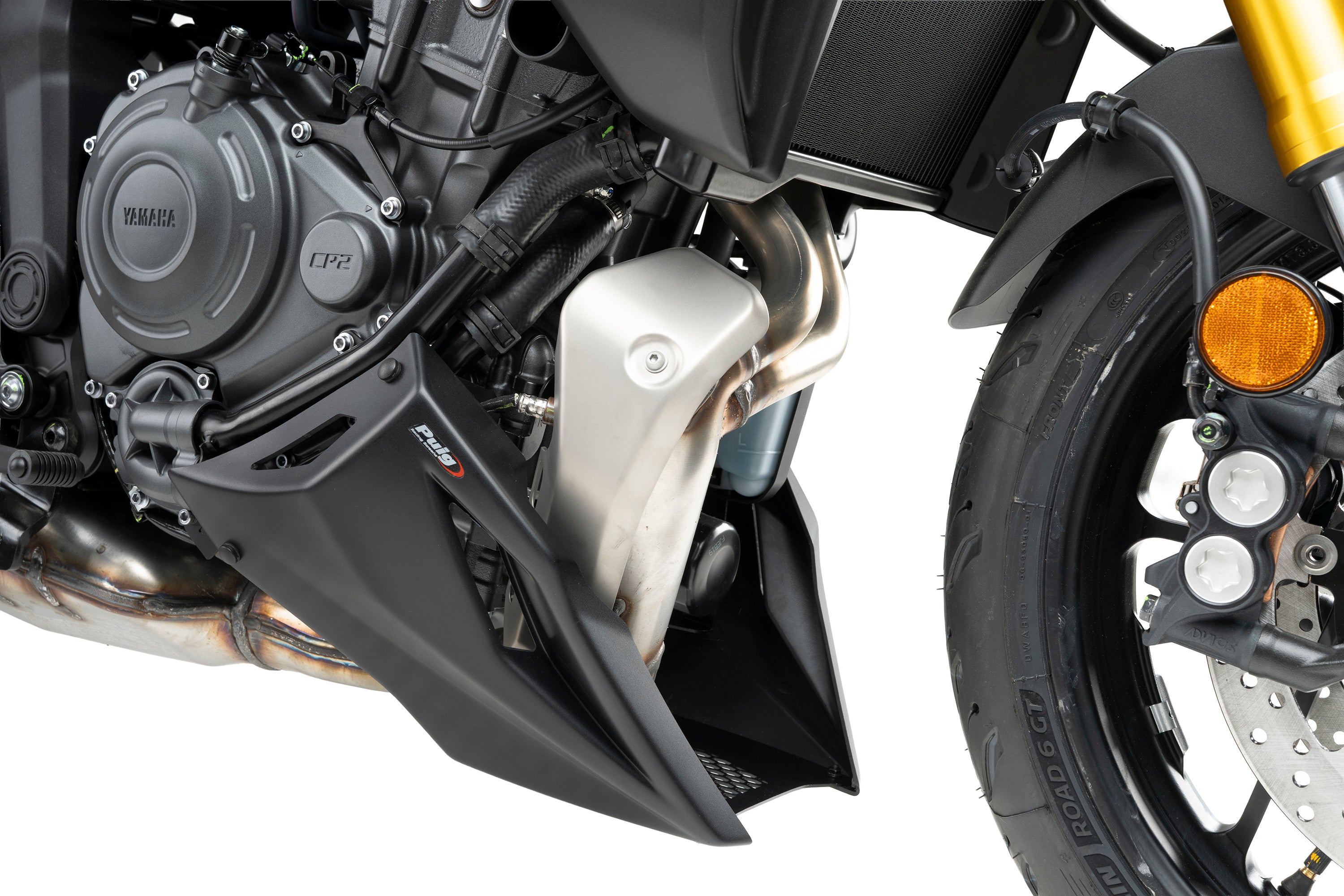 Puig Belly Pan | Matte Black | Yamaha MT-07 / Tracer 7 / 7 GT 2025>2026 -   Pyramid Motorcycle Accessories