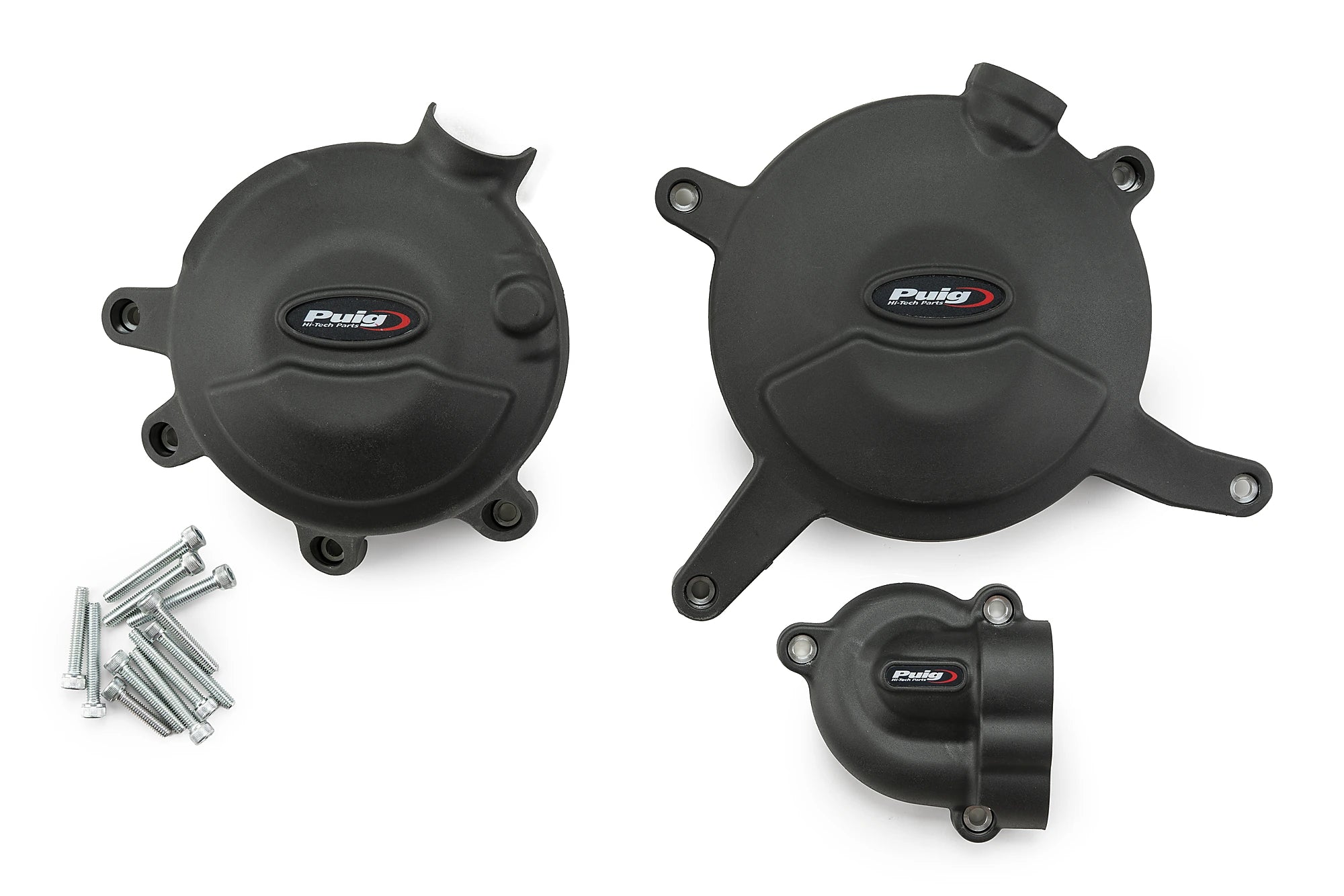 Puig Engine Protective Covers | Black | Yamaha Tracer 7/7 GT/MT-07 2025>Current -   Pyramid Motorcycle Accessories