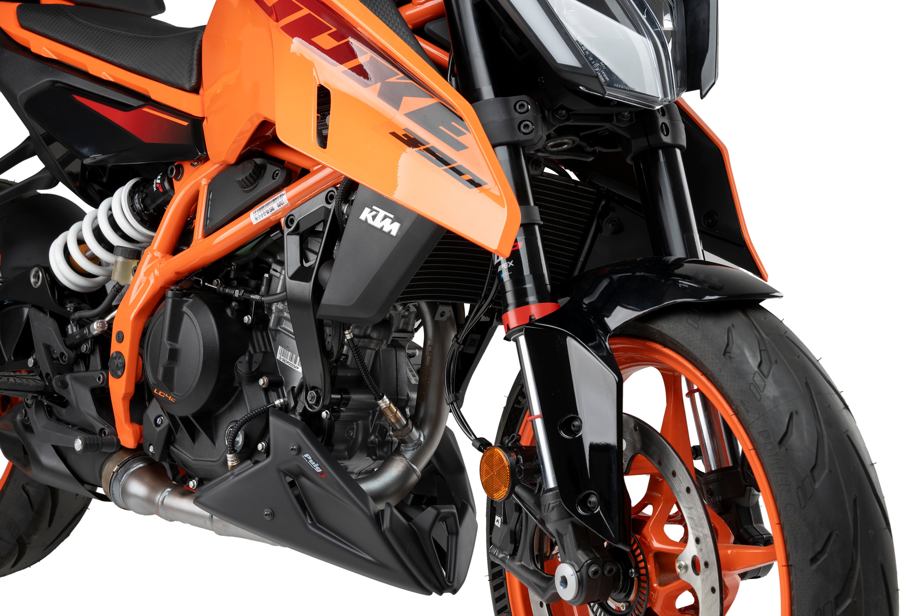 Puig Belly Pan | Matte Black | KTM 390 Duke 2021>2025 -   Pyramid Motorcycle Accessories