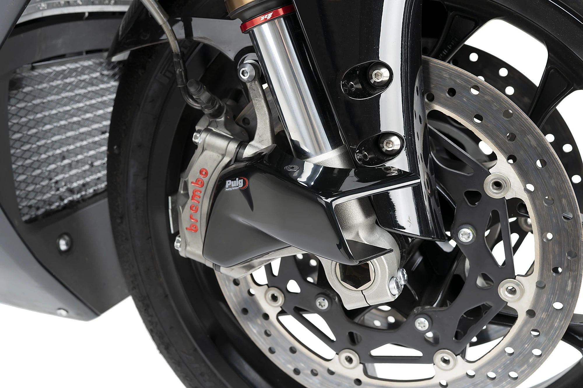 Puig Brake Duct | Gloss Black | Yamaha YZF-R1 2025>2026 -   Pyramid Motorcycle Accessories