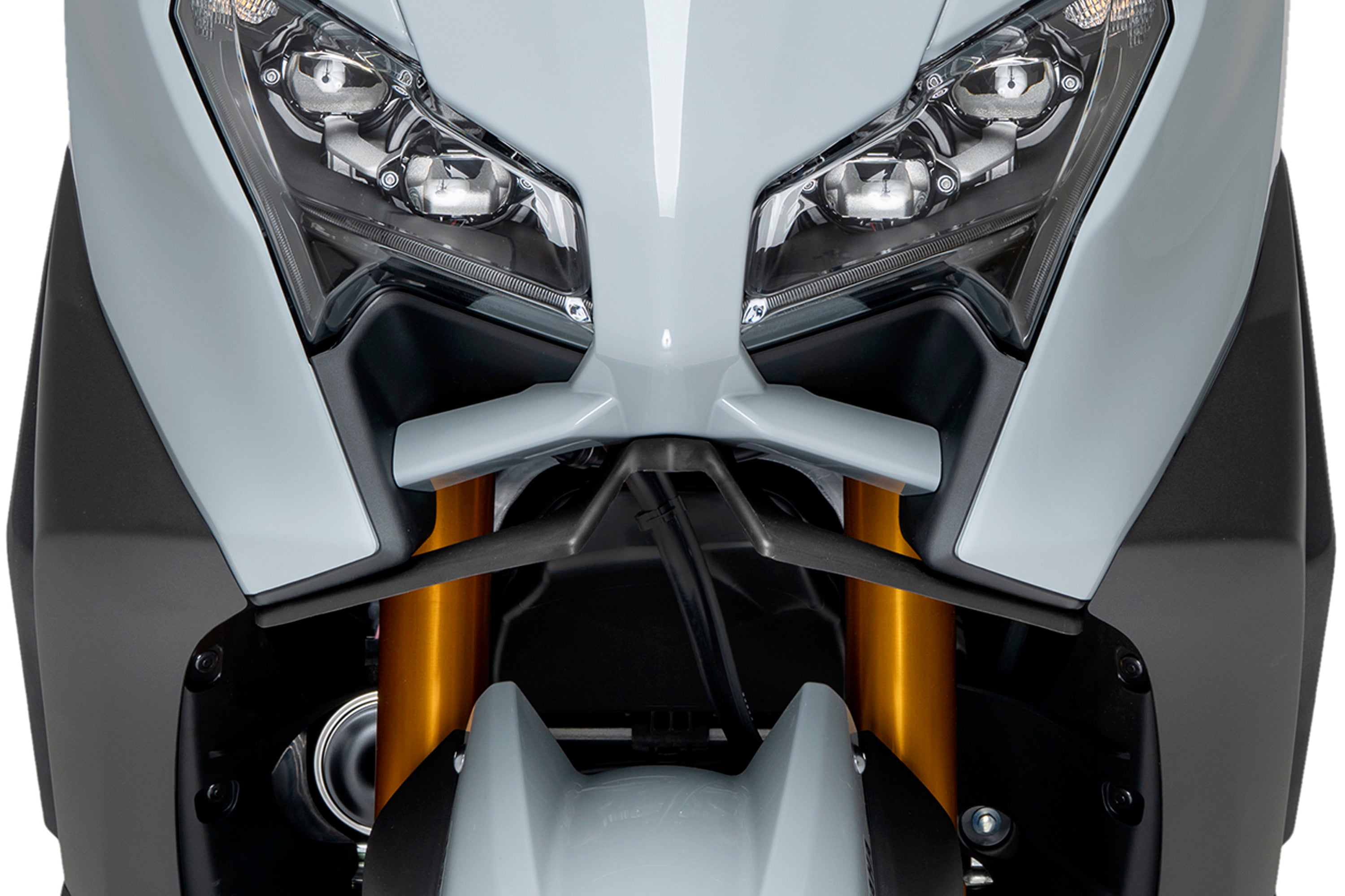 Puig Naked Front Downforce Wings | Matte Black | Yamaha TMAX 560 incl. Tech MAX 2025>Current -   Pyramid Motorcycle Accessories