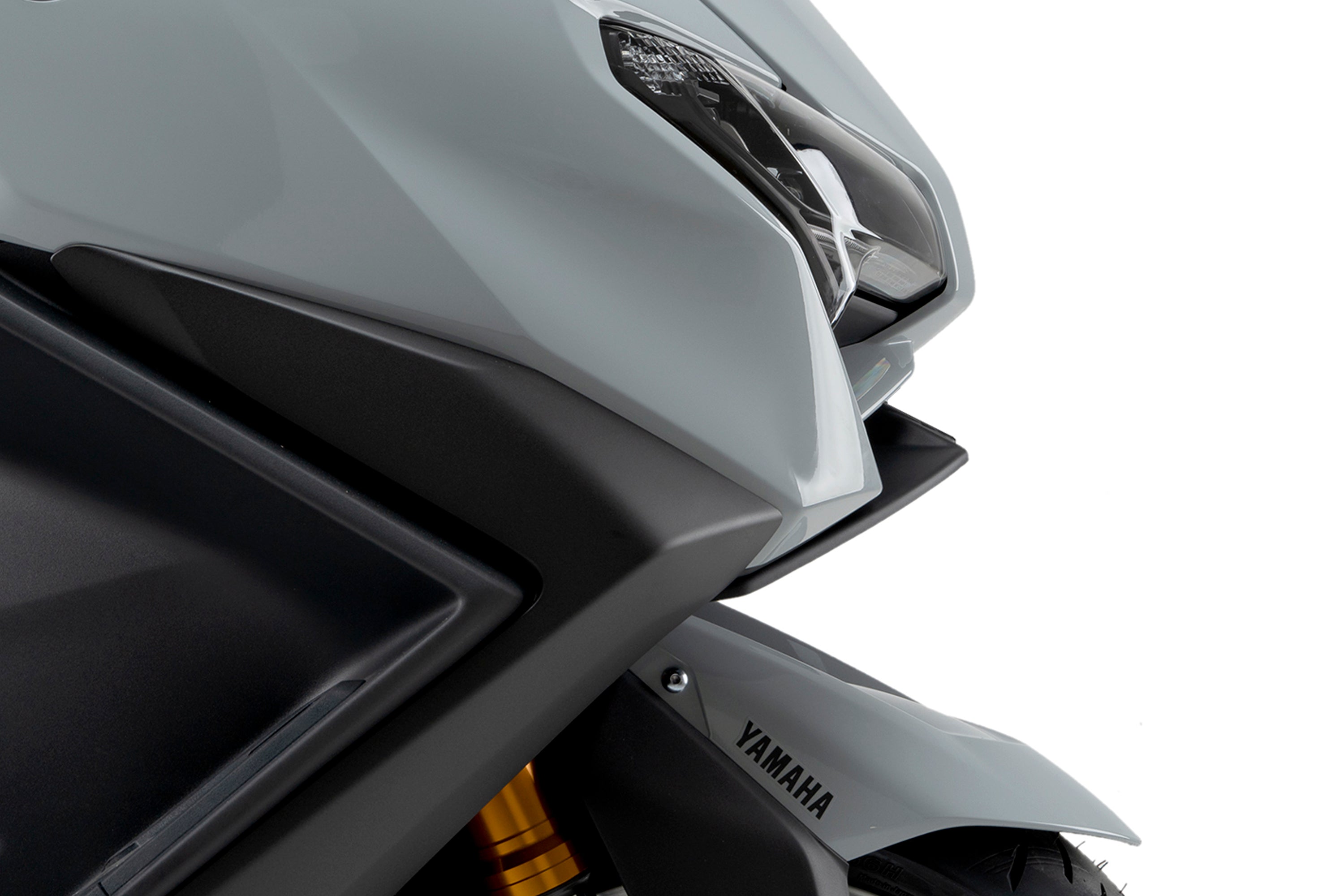 Puig Naked Front Downforce Wings | Matte Black | Yamaha TMAX 560 incl. Tech MAX 2025>Current -   Pyramid Motorcycle Accessories