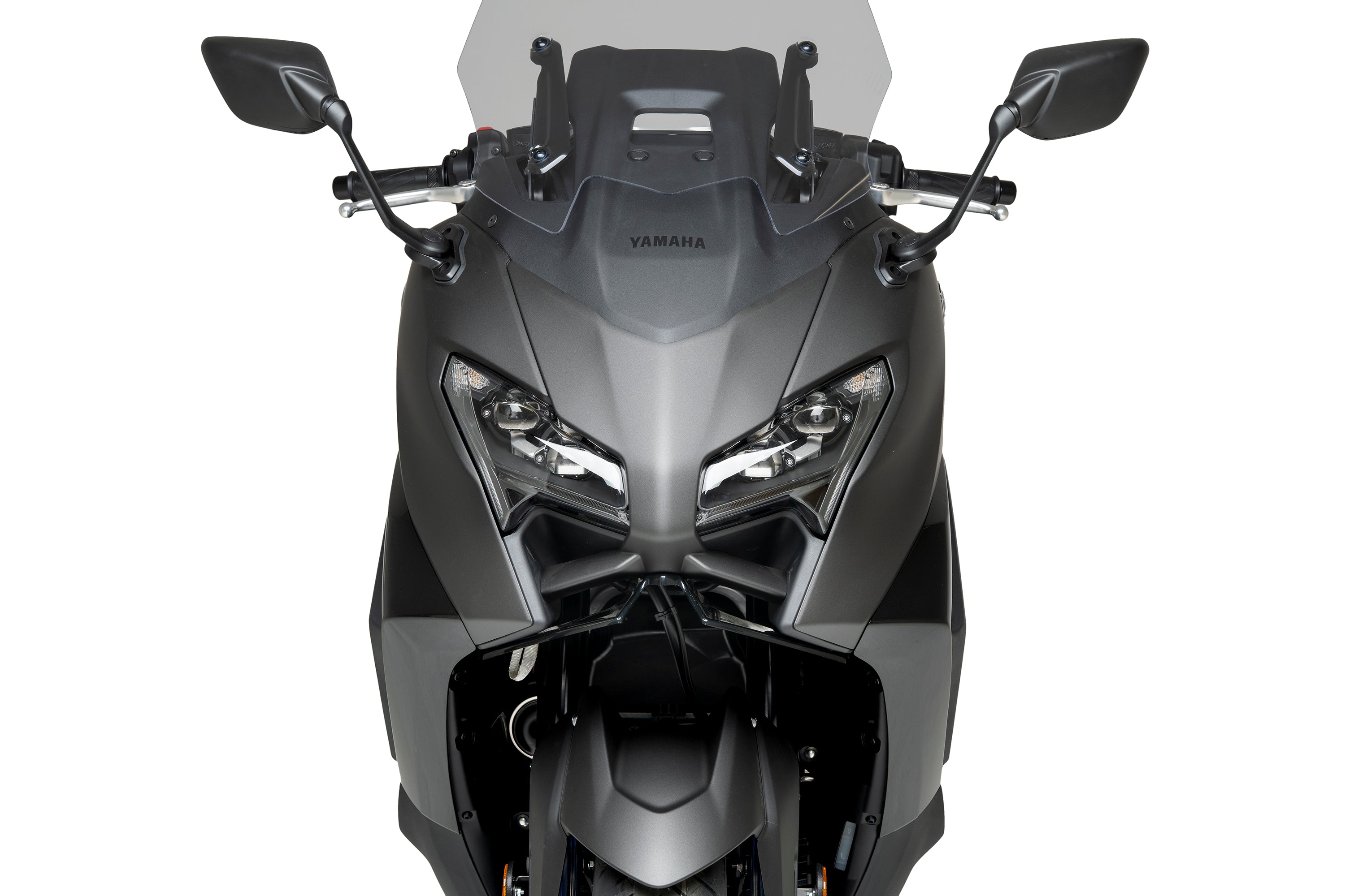 Puig Naked Front Downforce Wings | Gloss Black | Yamaha TMAX 560 incl. Tech MAX 2025>Current -   Pyramid Motorcycle Accessories